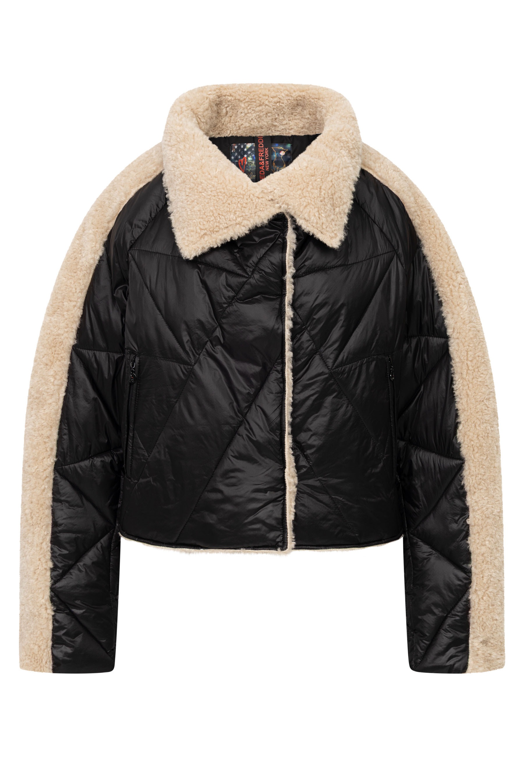 Frieda & Freddies Winterjacke »Frieda & Freddies Materialmix-Jacke mit Teddy und Stepp-Nylon«