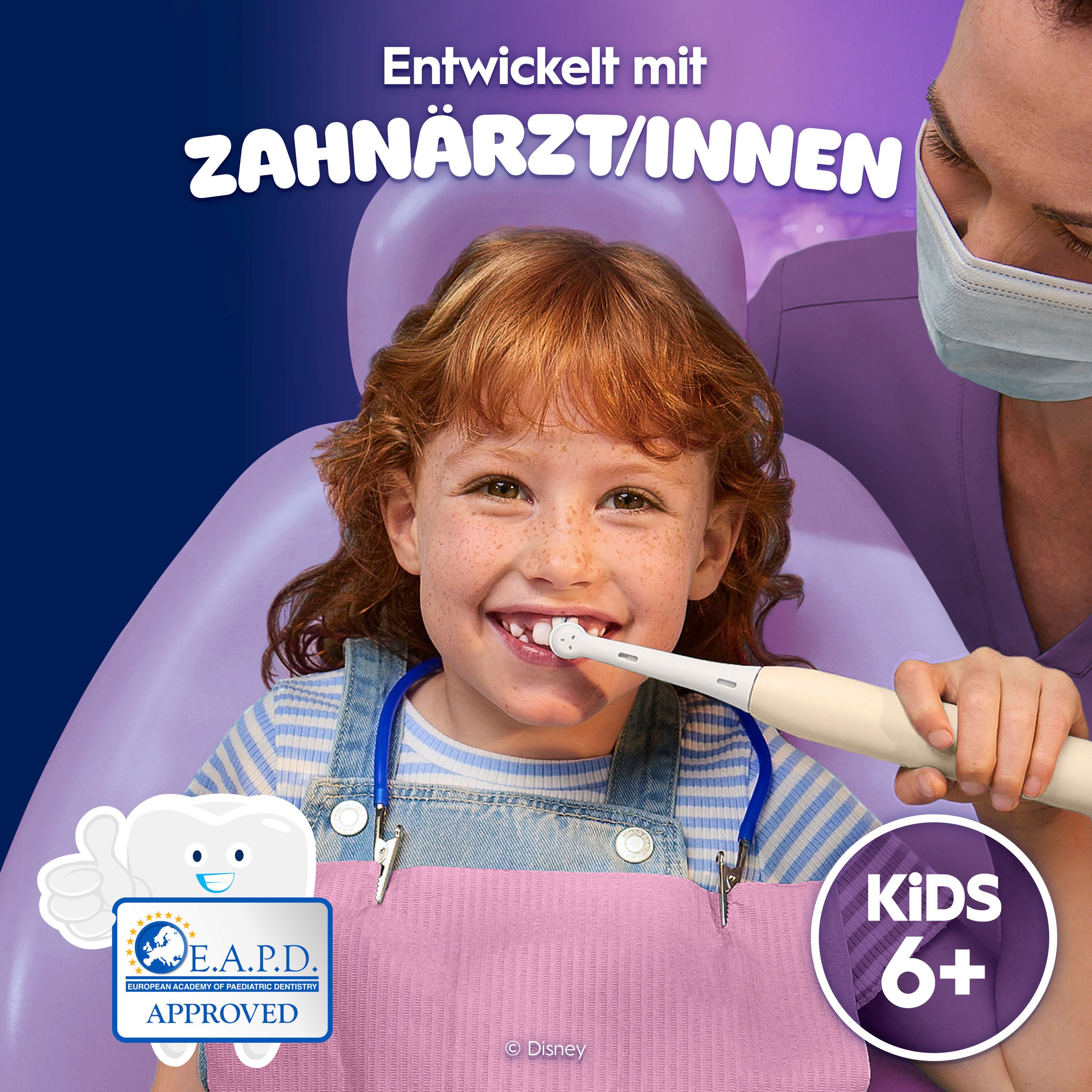 Oral-B Aufsteckbürsten »iO Kids 6+ Disney Stitch« Sanft zu wackeligen Zähnen & Zahnfleisch, ab 6 Jahren, 4 Stück
