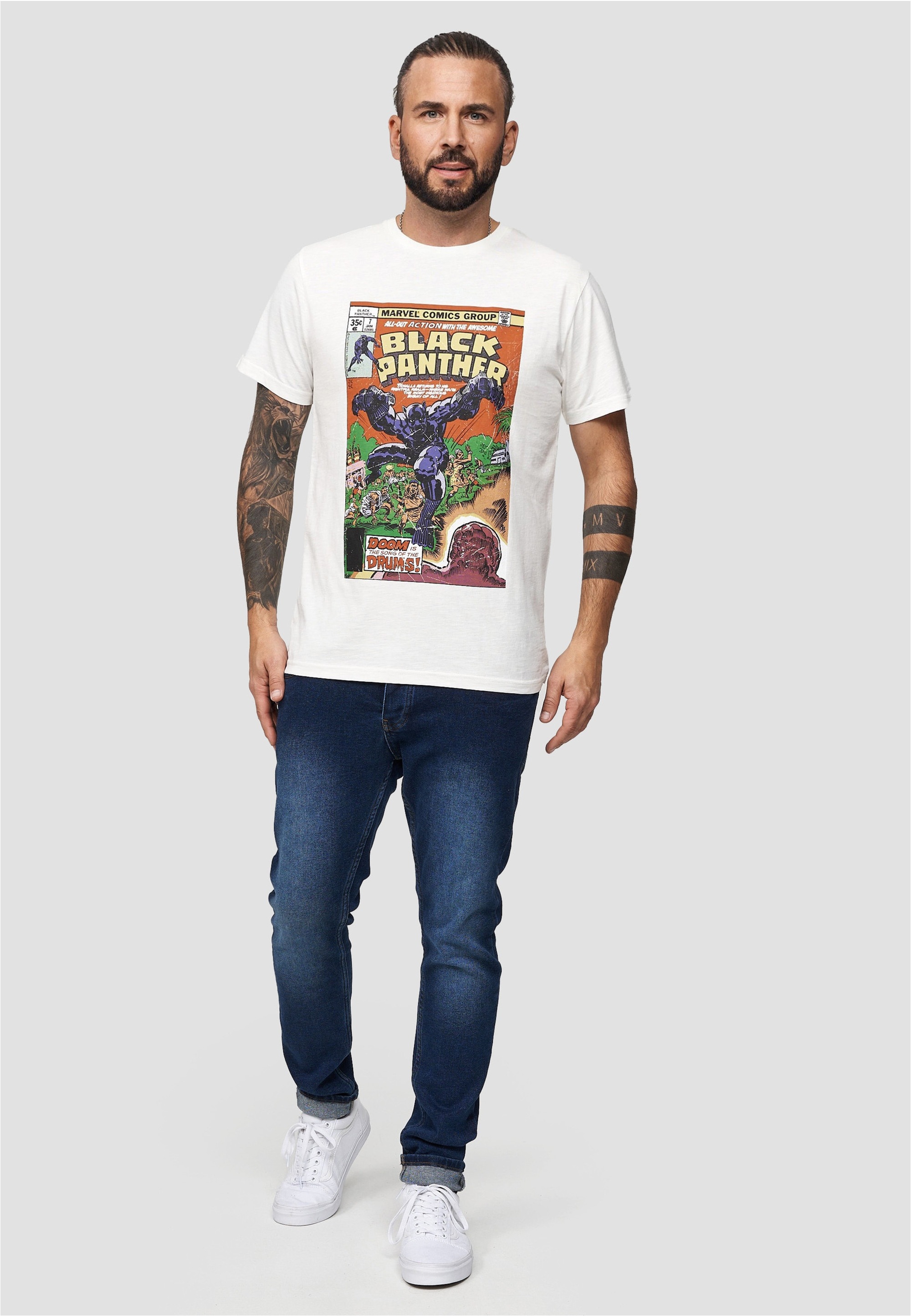 Recovered T-Shirt »Marvel Black Panther«, im zeitlosen Design