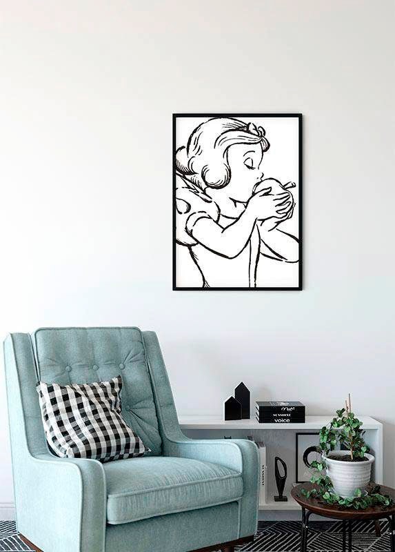 Komar Bild »Snow White Apple Bite - white«, Disney, (1 St.), Wandbild zur Dekoration im Kinderzimmer - ohne Rahmen