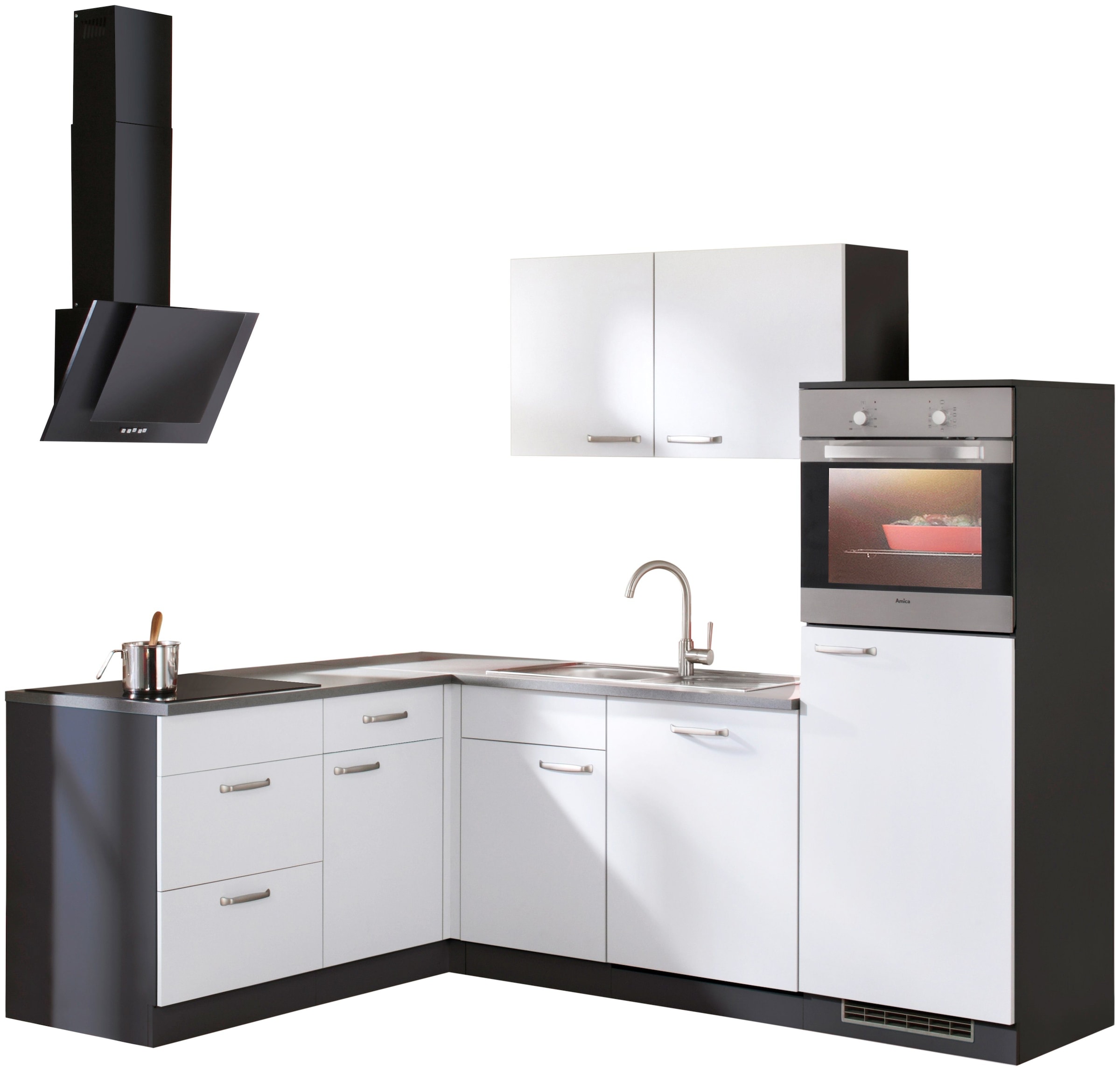 wiho Küchen Winkelküche "Michigan", mit E-Geräten, 230 x 170 cm