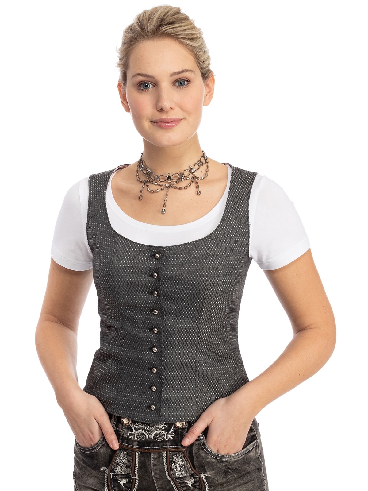 OS-Trachten Trachtenbluse »Mieder 453000-3924«