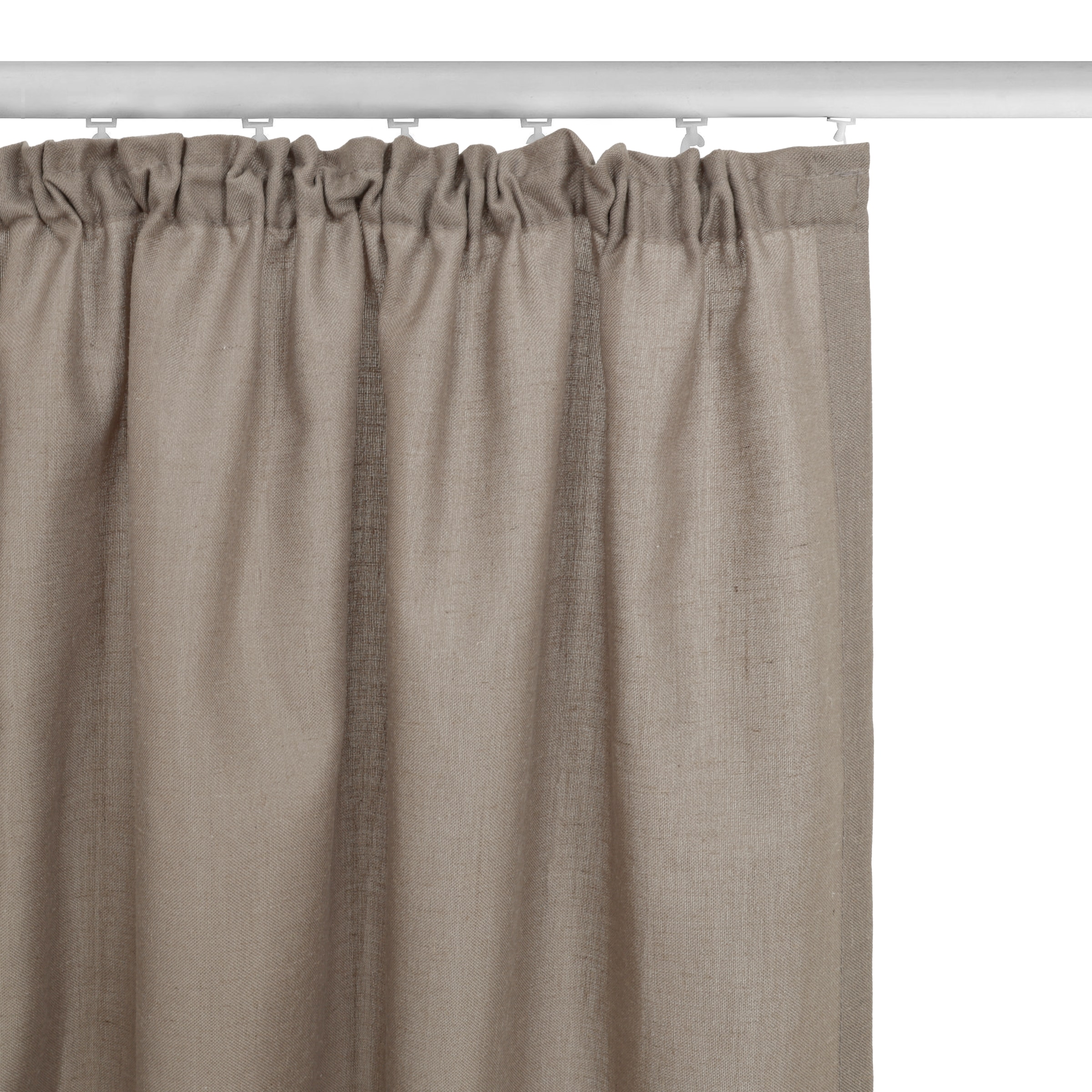 OTTO home Gardine »Rudy, 1 Stück, Leinenstruktur, halbtransparent« Kräuselband 1 Stk. tlg. Halbtransparent, Leinenlook, Polyester-Leinen Mischung