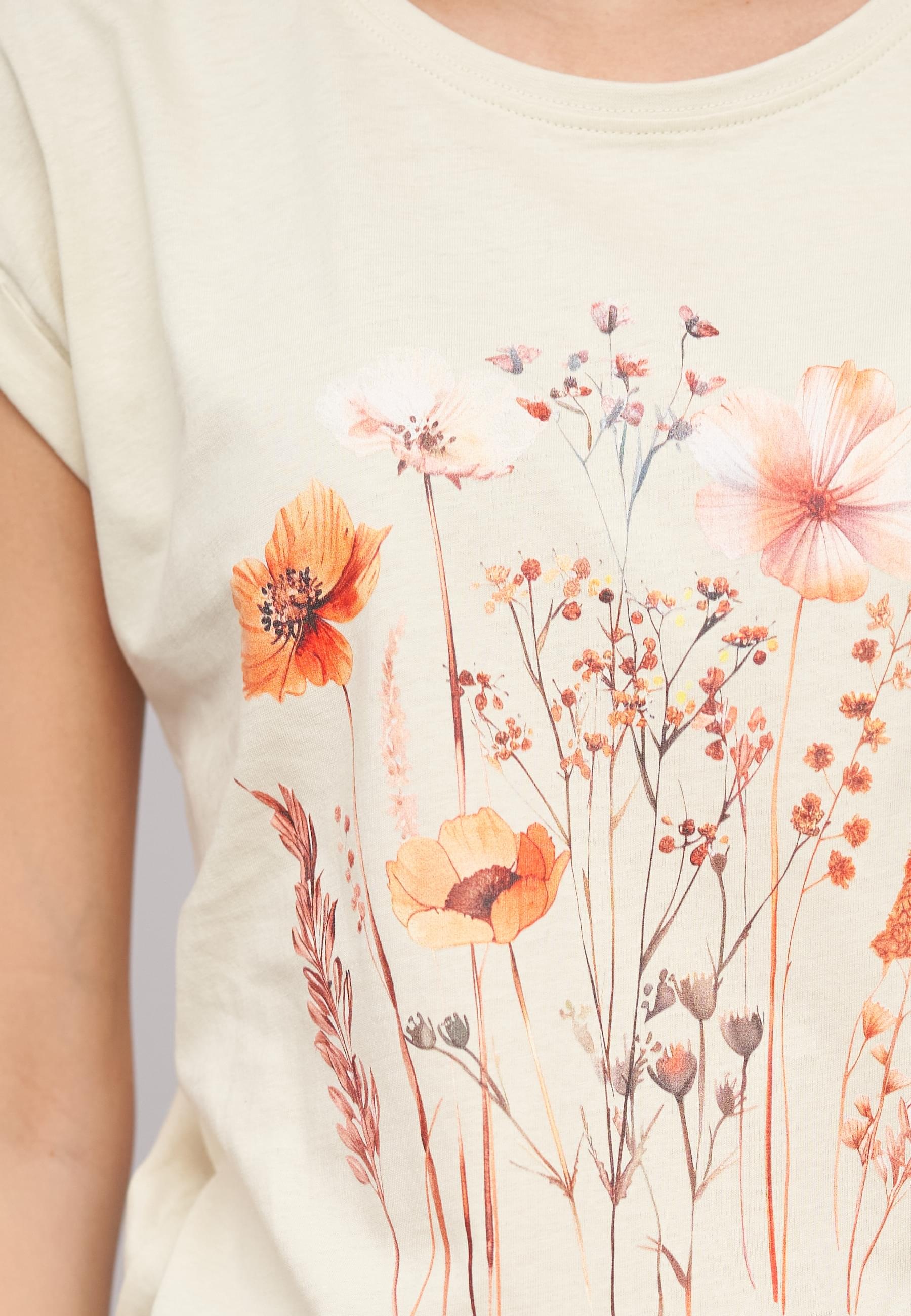 CLOUD 5IVE T-Shirt »CLOUD 5IVE Ladies Wildflower Sand Tee«, (1 tlg.)