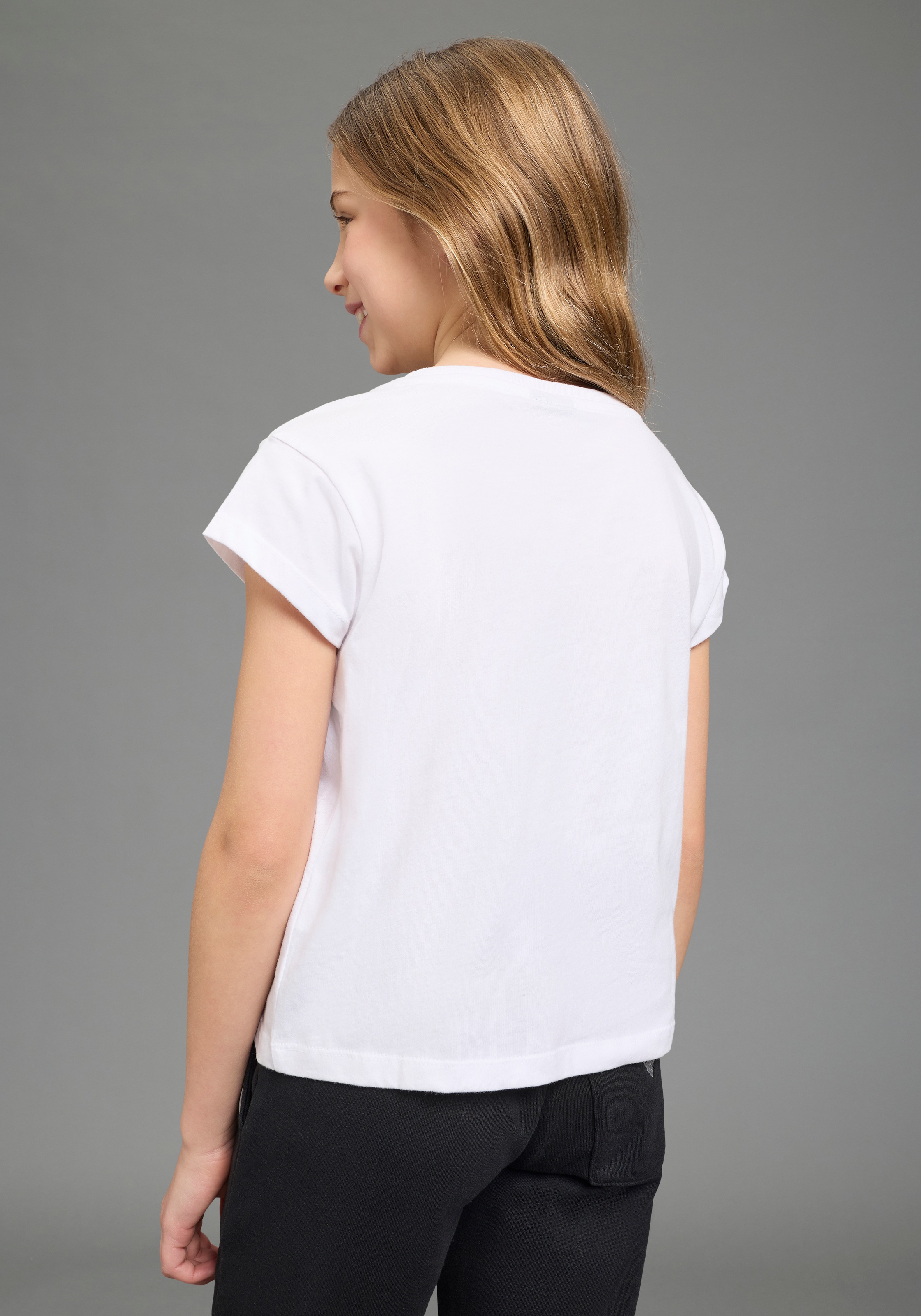 KIDSWORLD T-Shirt »ONLY GOOD VIBES - Druck« Kurzarm,  gerade Passform,  mit peppigen Statements und Sprüchen