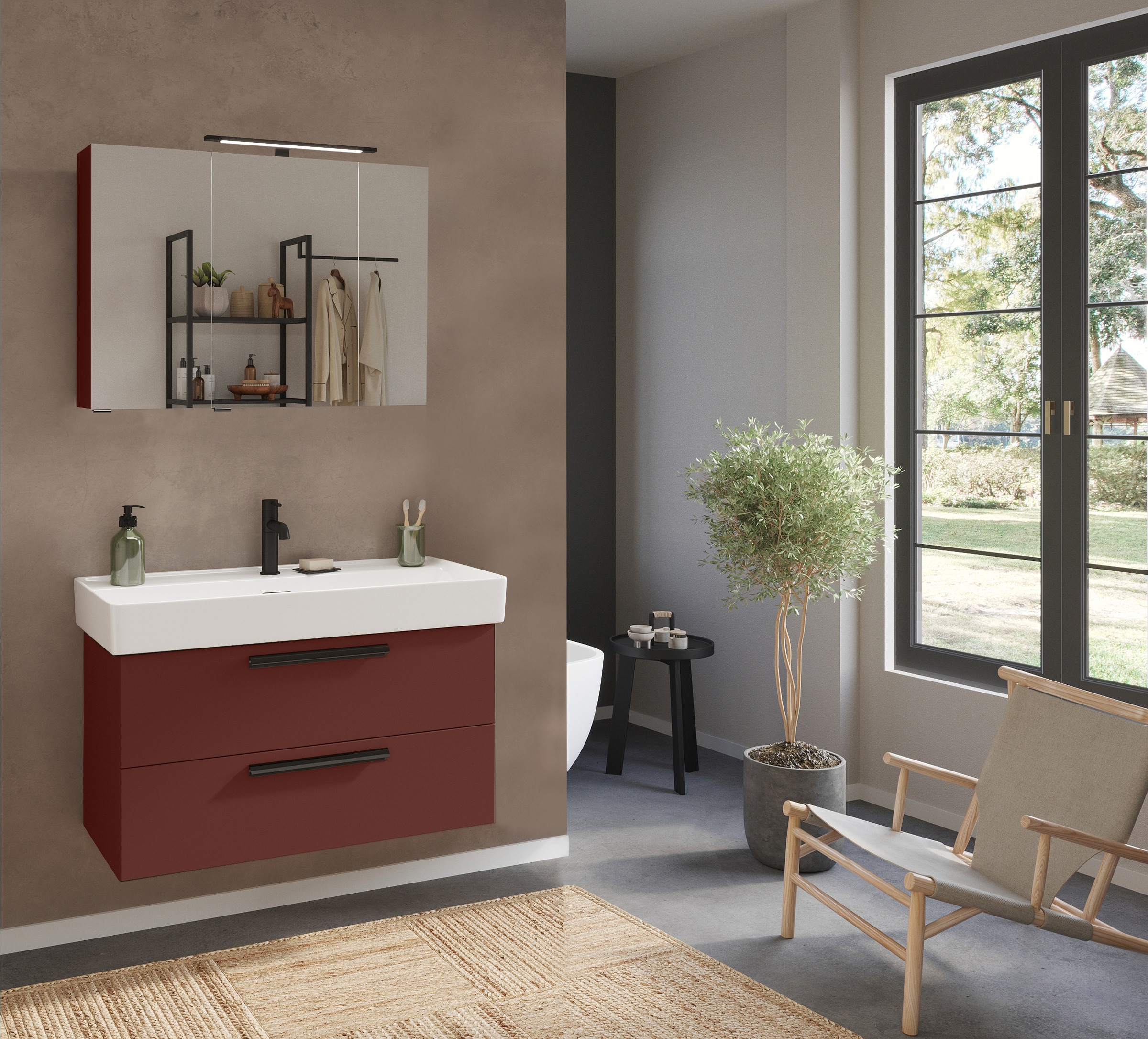 welltime Badmöbel-Set "SALVADA, 2tlg-Set, gedämpfte Scharniere, Softclose, günstig online kaufen