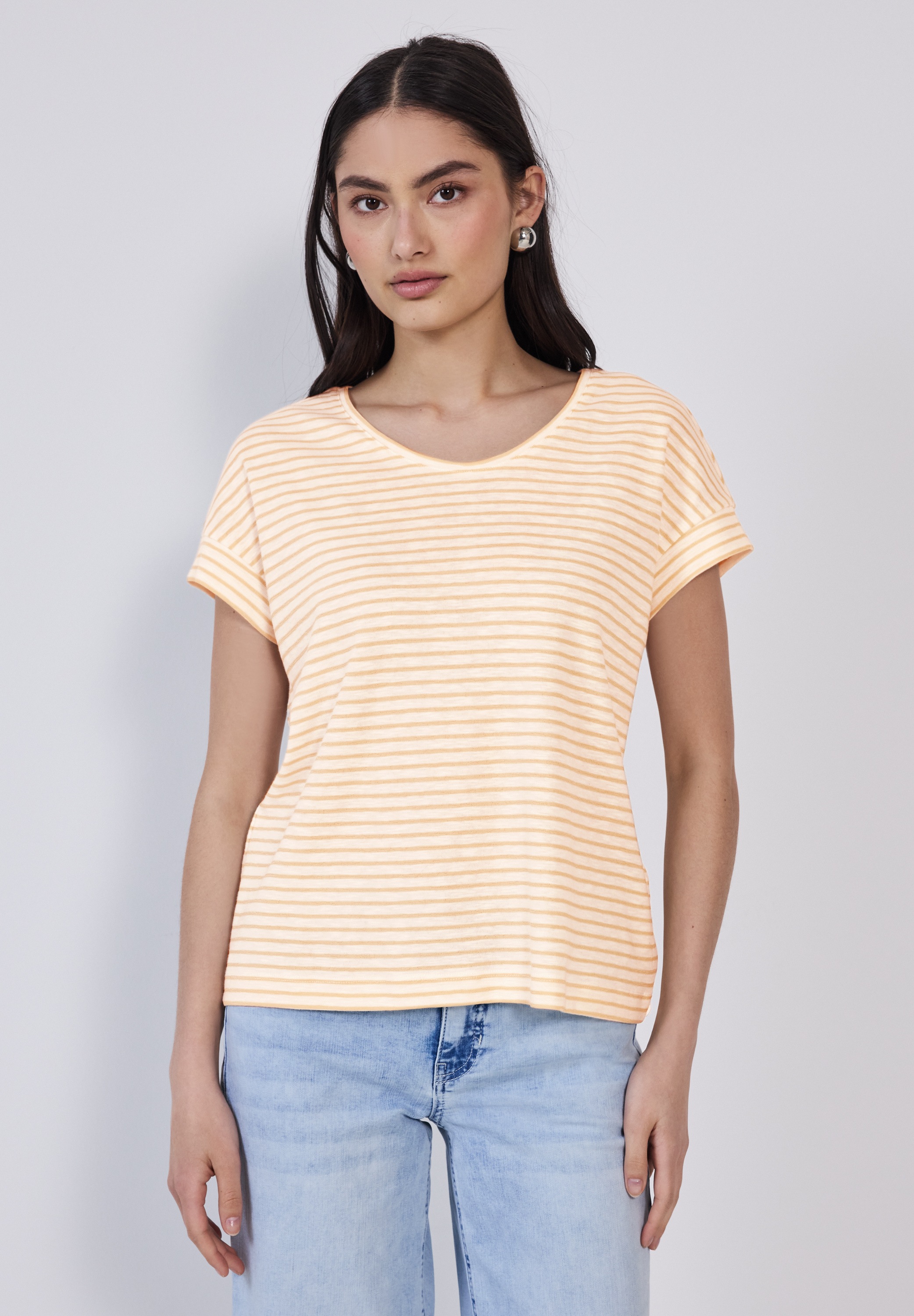STREET ONE STUDIO Rundhalsshirt, mit Rundhalsausschnitt günstig online kaufen