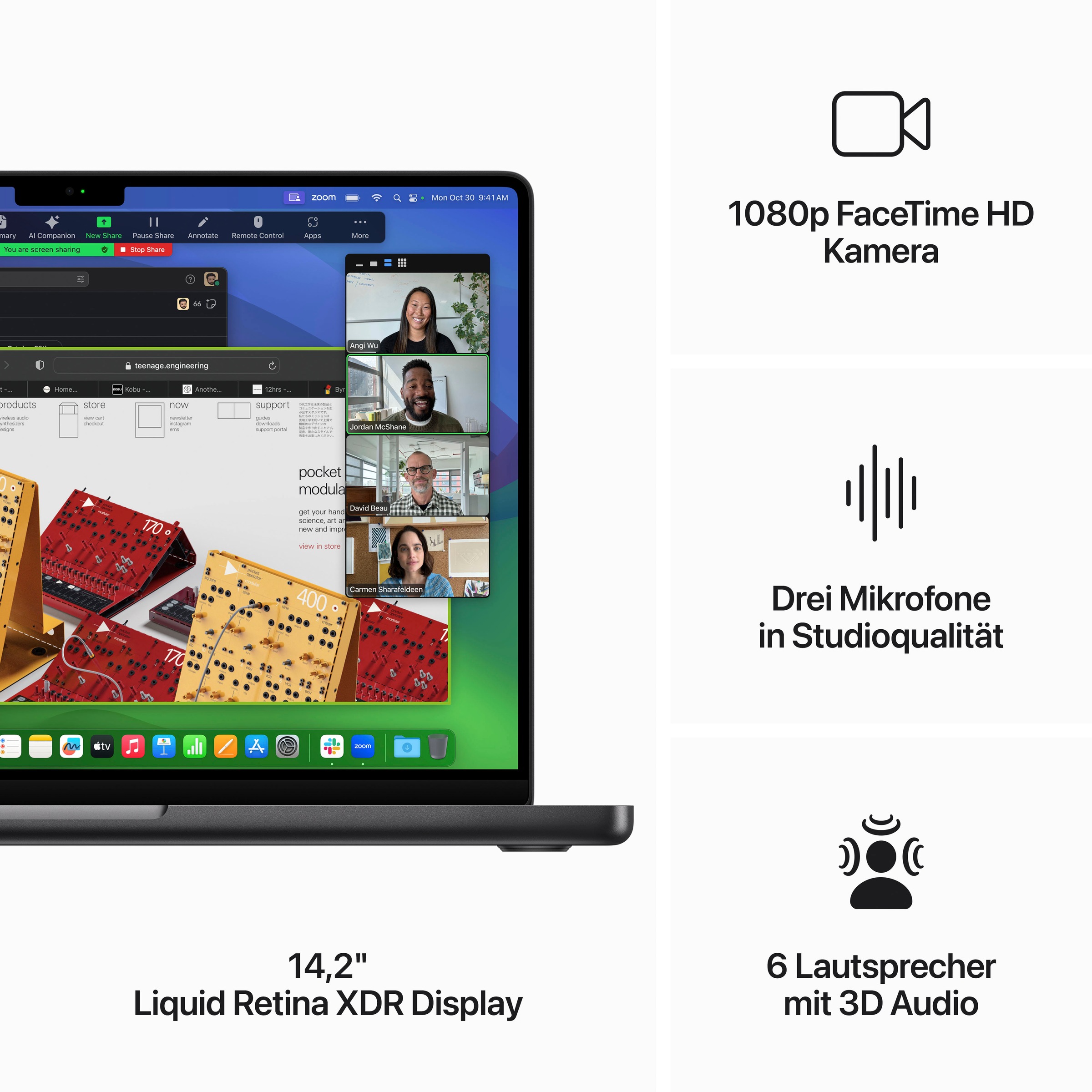 Apple Notebook »MacBook Pro 14''«, 35,97 cm, / 14,2 Zoll, Apple, M3 Pro, 18-Core GPU, 512 GB SSD, CTO