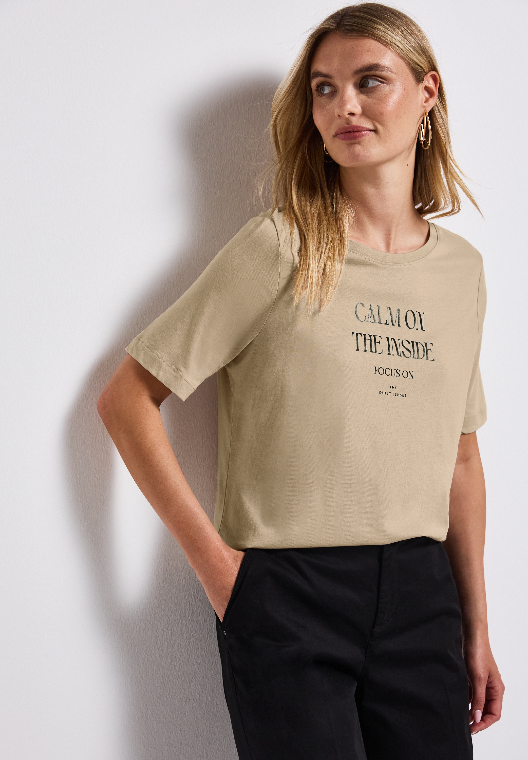 STREET ONE T-Shirt, mit Schriftzug