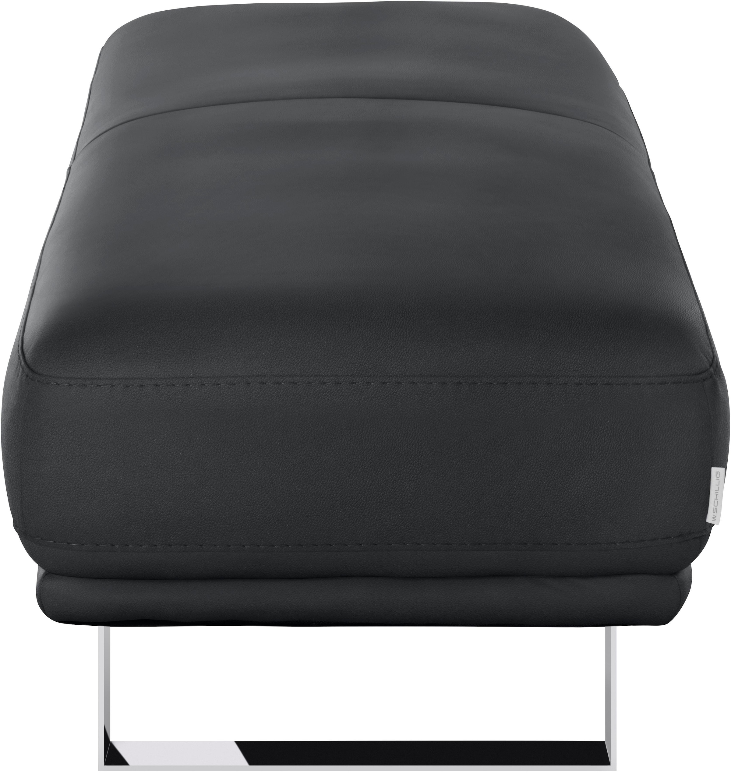 W.SCHILLIG Hocker »montanaa« mit Metallkufen in Chrom glänzend, Breite 141 cm