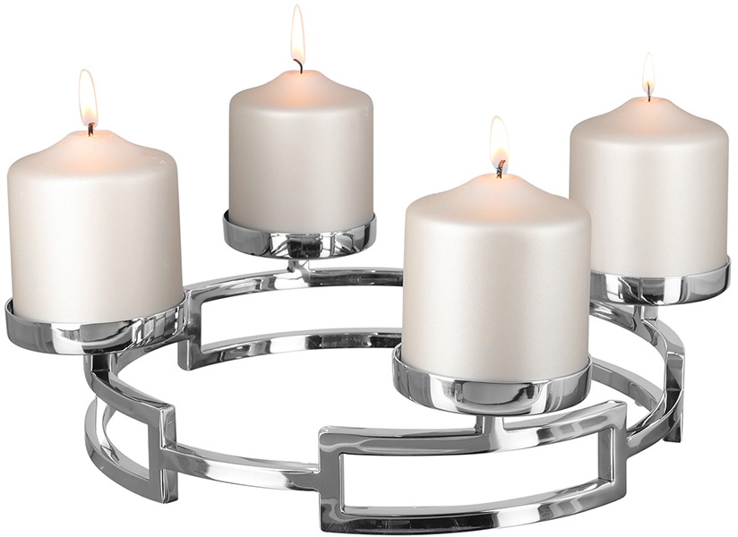 Fink Kerzenleuchter "HOMMAGE, Weihnachtsdeko" aus Edelstahl, 4-flammig, Adv günstig online kaufen