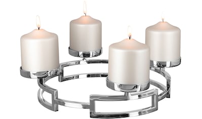 Kerzenleuchter »HOMMAGE, Weihnachtsdeko«, (1 St.), aus Edelstahl, 4-flammig,...