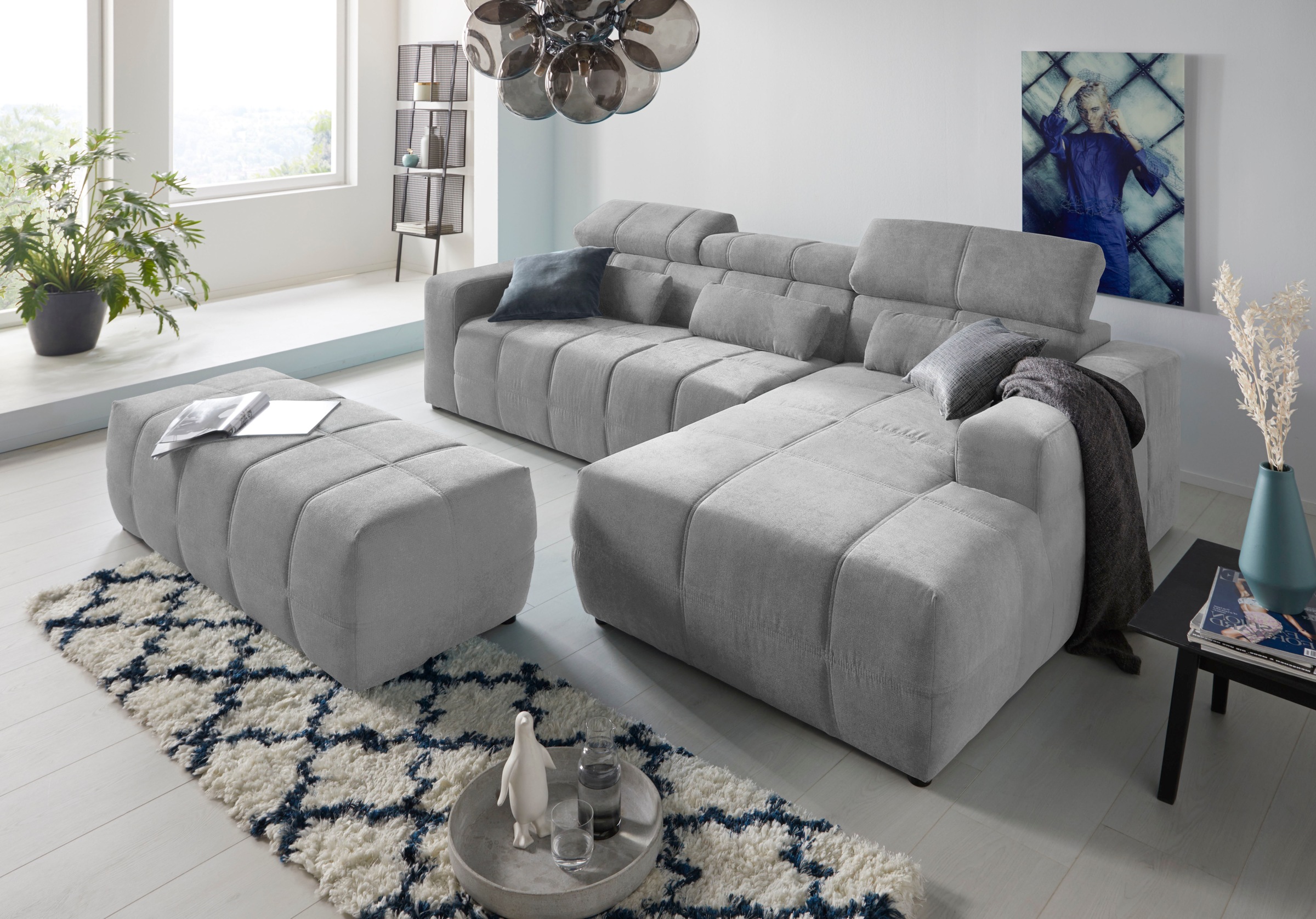 DOMO collection Ecksofa "Brandon große Ausführung B/T/H: 289/177/80 cm, auc günstig online kaufen