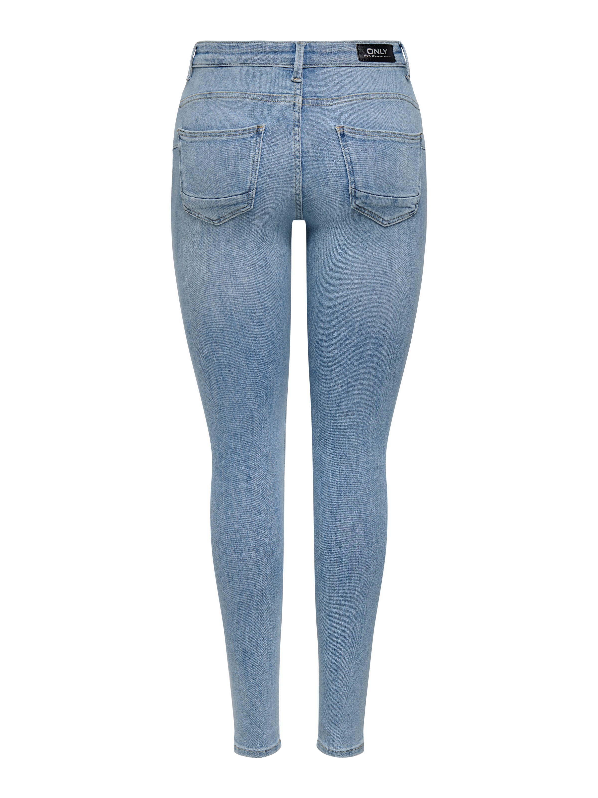 ONLY Skinny-fit-Jeans "ONLPOWER LIFE MID PUSH" mit Destroyed-Details günstig online kaufen