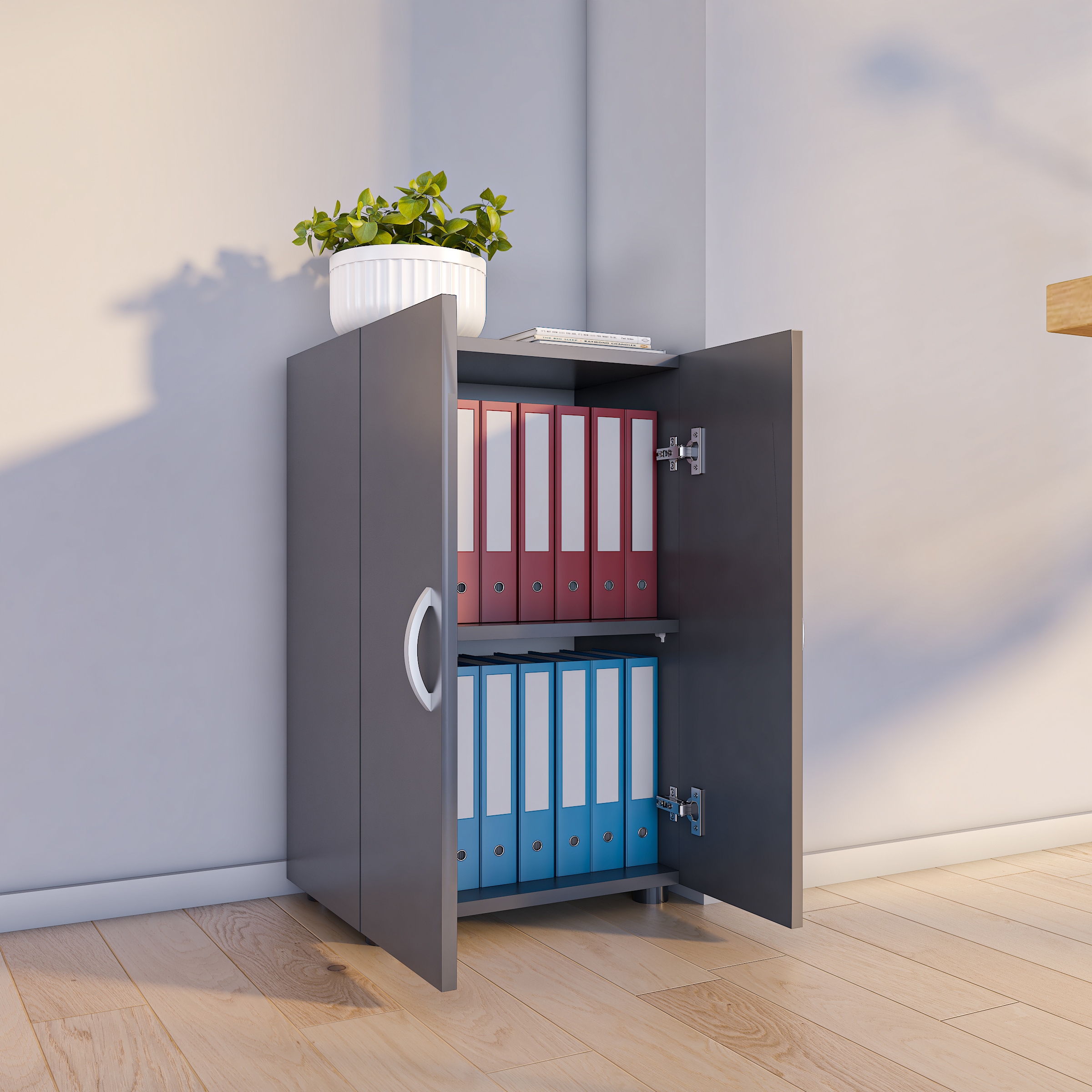 VCM Aktenschrank »Büroschrank Bücher Ordner Aktenschrank Ulas 2fach«