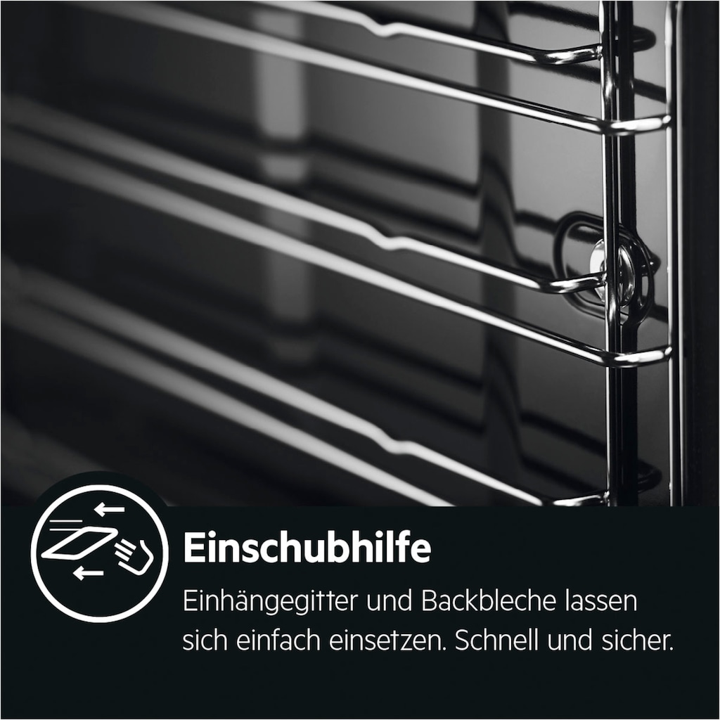 AEG Einbaubackofen »BPS33102ZM«,  Pyrolyse-Selbstreinigung, Backauszug, 2 Paar