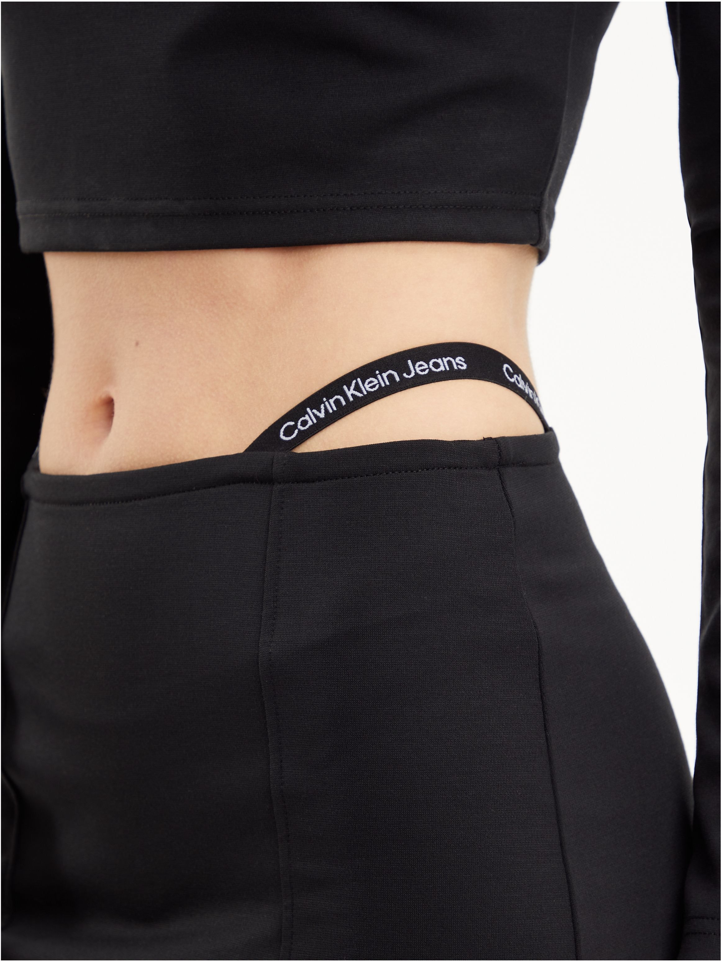 Calvin Klein Jeans Jerseyrock SLEEVE«, mit LONG bestellen Klein »LOGO STRAPS MILANO Calvin Logo-Straps BAUR 