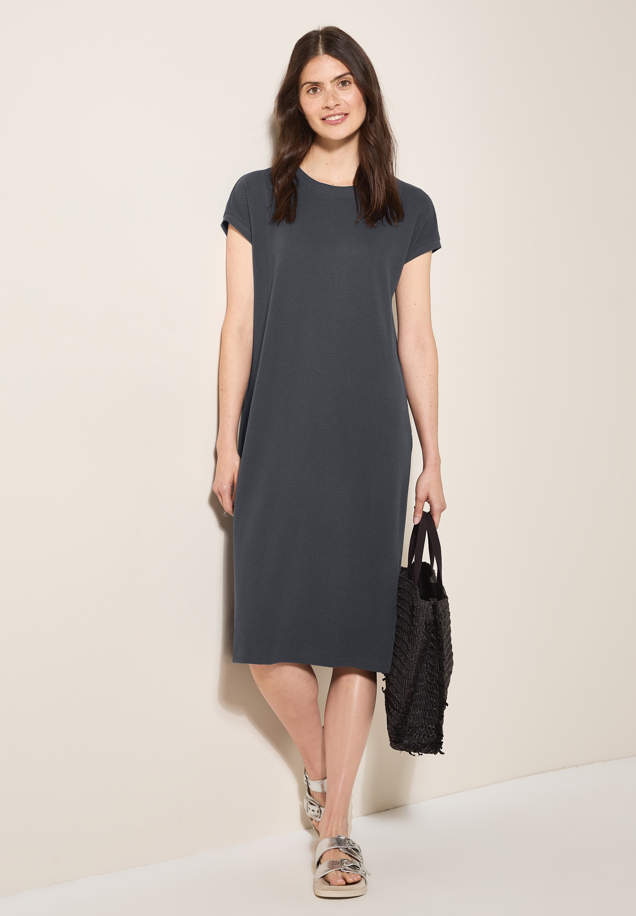 Thumbnail - Cecil Strickkleid Ohne Taschen in Struktur-Optik