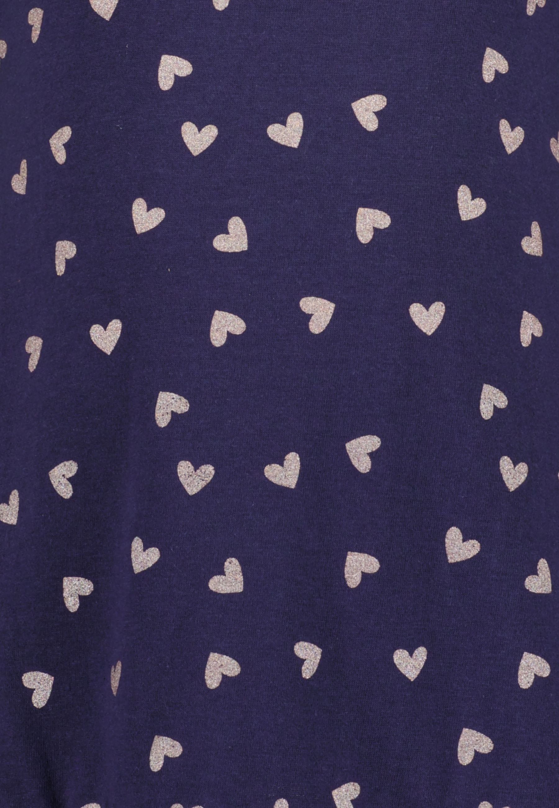 Jerseykleid BLUE SEVEN, Mädchen, Gr. 128, N-Gr, ultramarin, Jersey, Obermaterial: 100% Baumwolle, bedruckt, A-Linie knieumspielend, Rundhals, Kleider Jerseykleid 2
