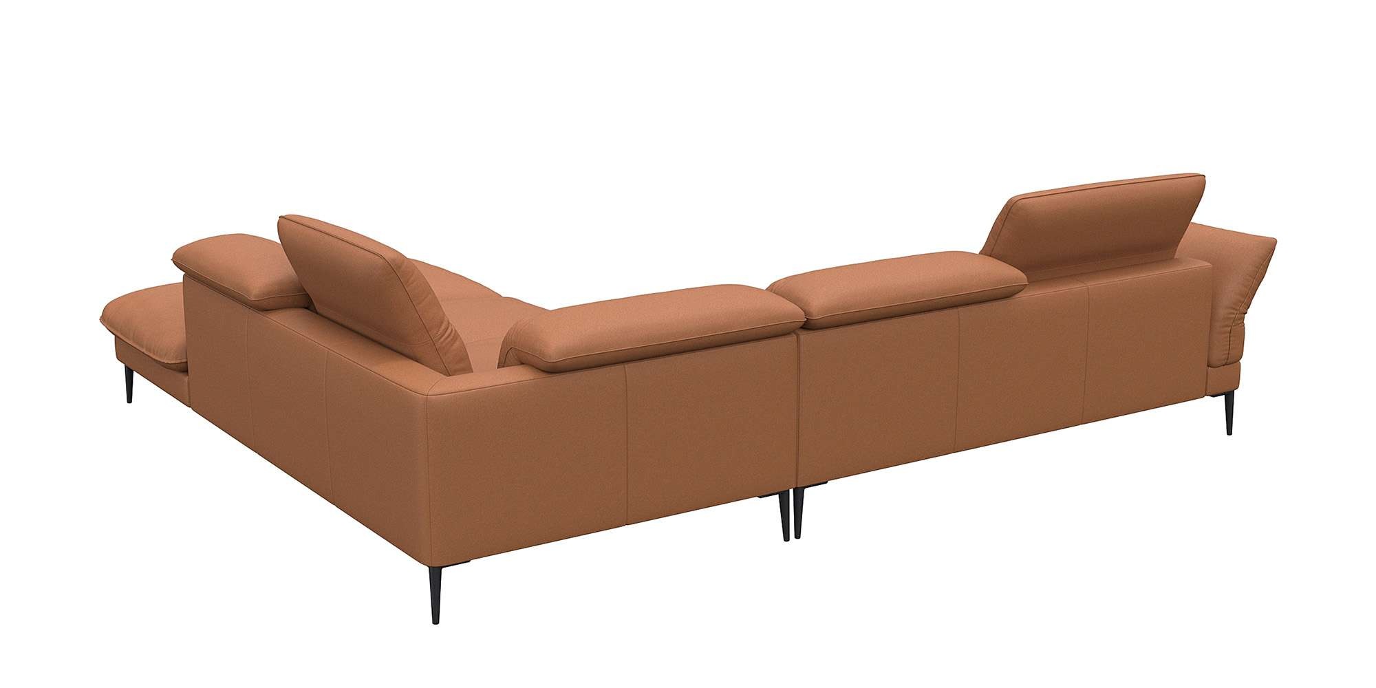 FLEXLUX Ecksofa »Salino, Funktionssofa mit Ottomane, Relaxsofa, Ecksofa«, Sofa mit Arm- und Kopfteil-Verstellungen, Kaltschaum & Stahl-Wellen