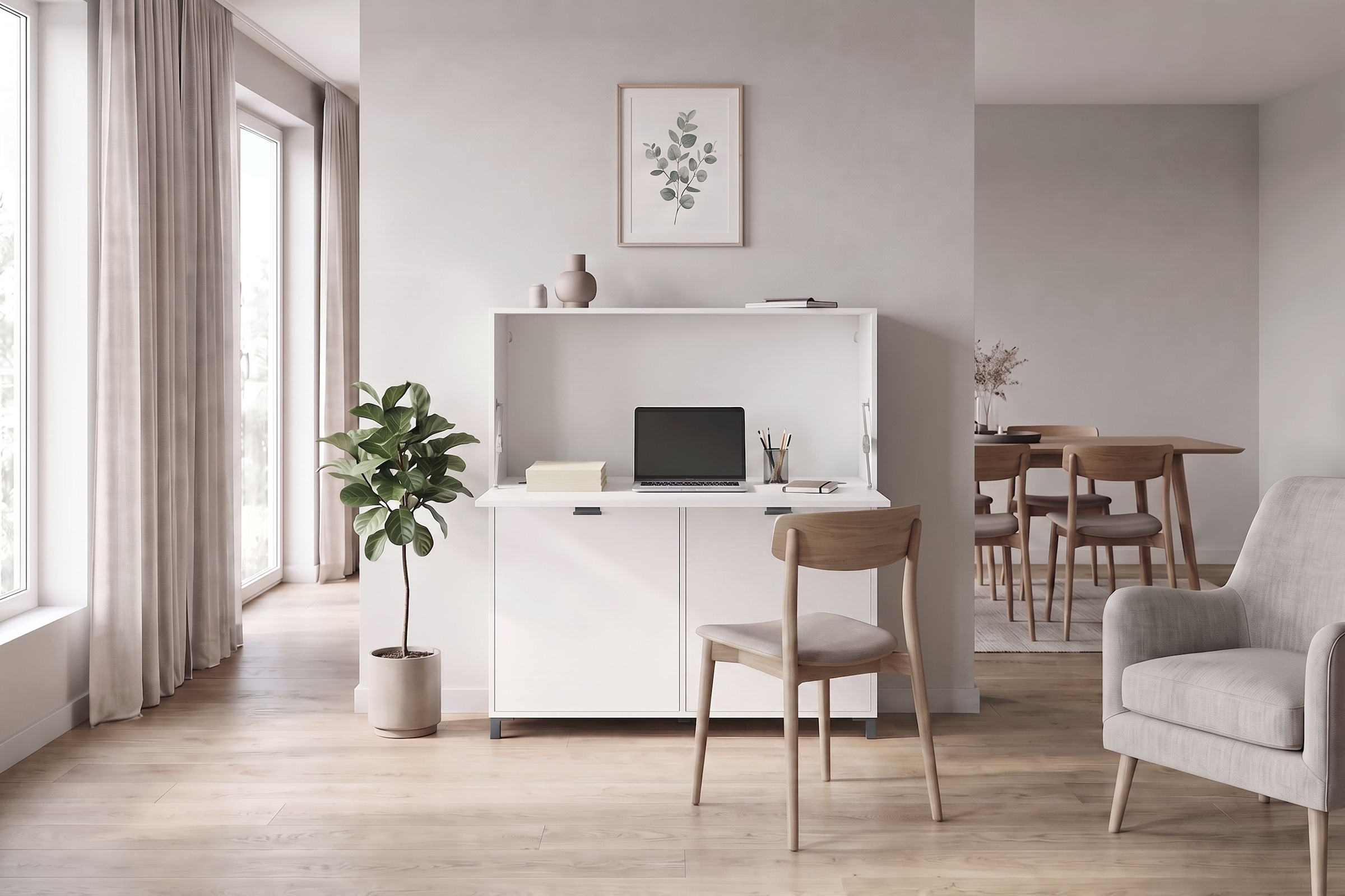 OTTO home Sekretär »Melton« platzsparende Arbeitslösung mit viel Stauraum, Breite 120 cm