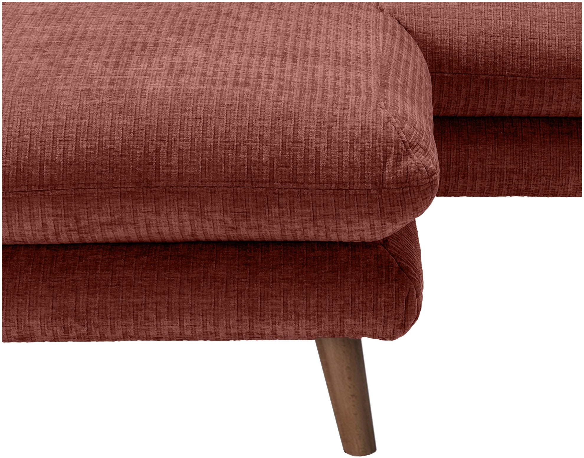 INOSIGN Ecksofa »Lazio modern und bequem, schmale Armlehnen, tolle Detailverarbeitung«, zwei verschiedene Fußfarben wählbar