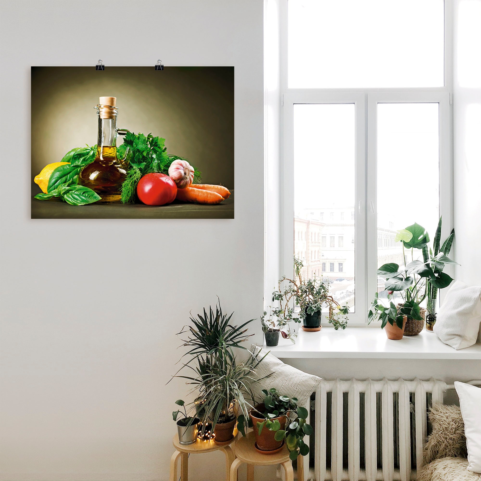 Artland Wandbild »Gesundes Gemüse und Gewürze«, Lebensmittel, (1 St.), als Leinwandbild, Poster, Wandaufkleber in verschied. Größen