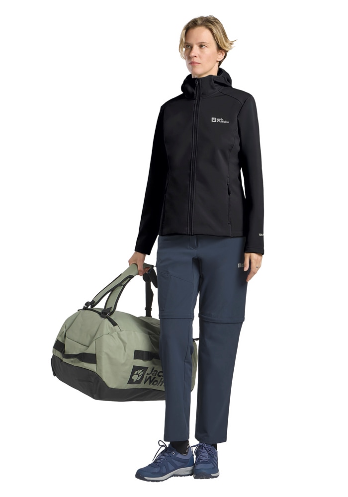 Jack Wolfskin Softshelljacke »BORNBERG HOODY W« für vielseitige Outdoor-Aktivitäten, mit fester Kapuze, atmungsaktiv