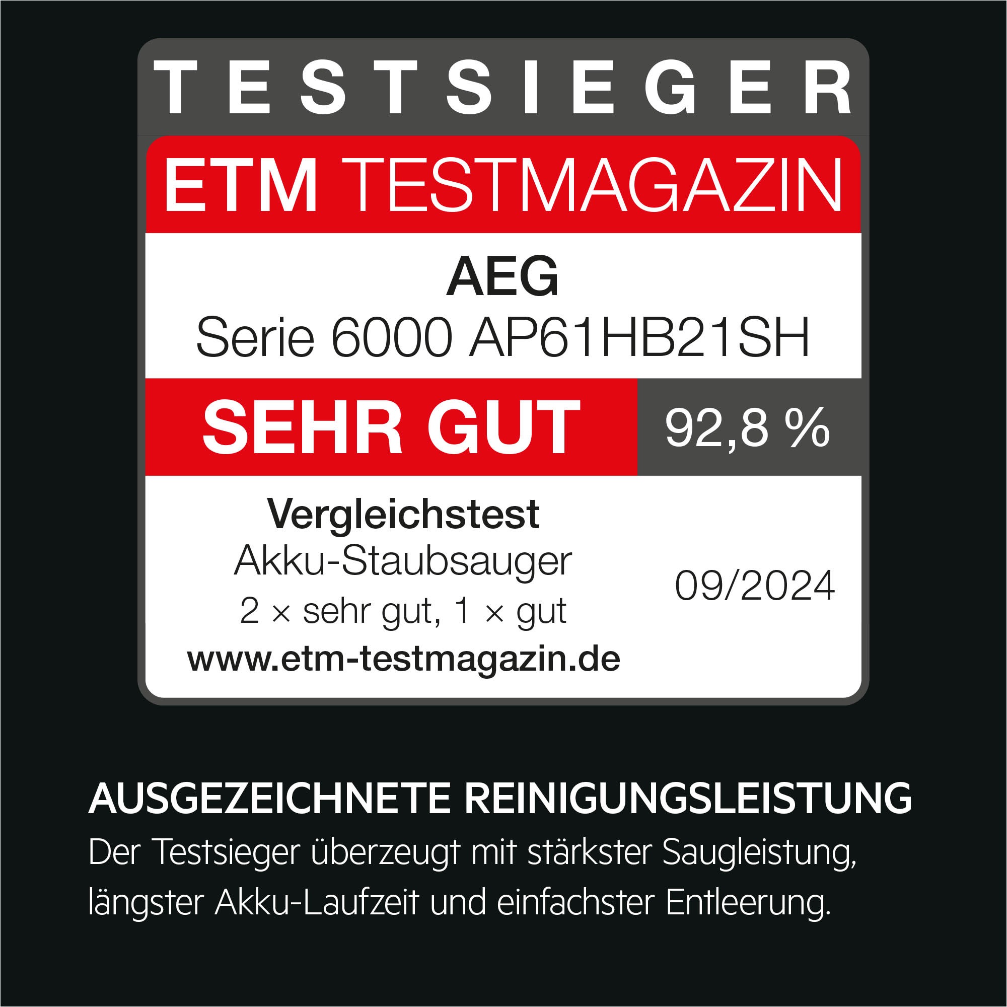 Thumbnail - AEG Akku-Hand-und Stielstaubsauger "6000 AKKU-STAUBSAUGER (AP61HB21SH)", sehr leicht 2,5 kg, 53 % Recyclingmaterial, bis...