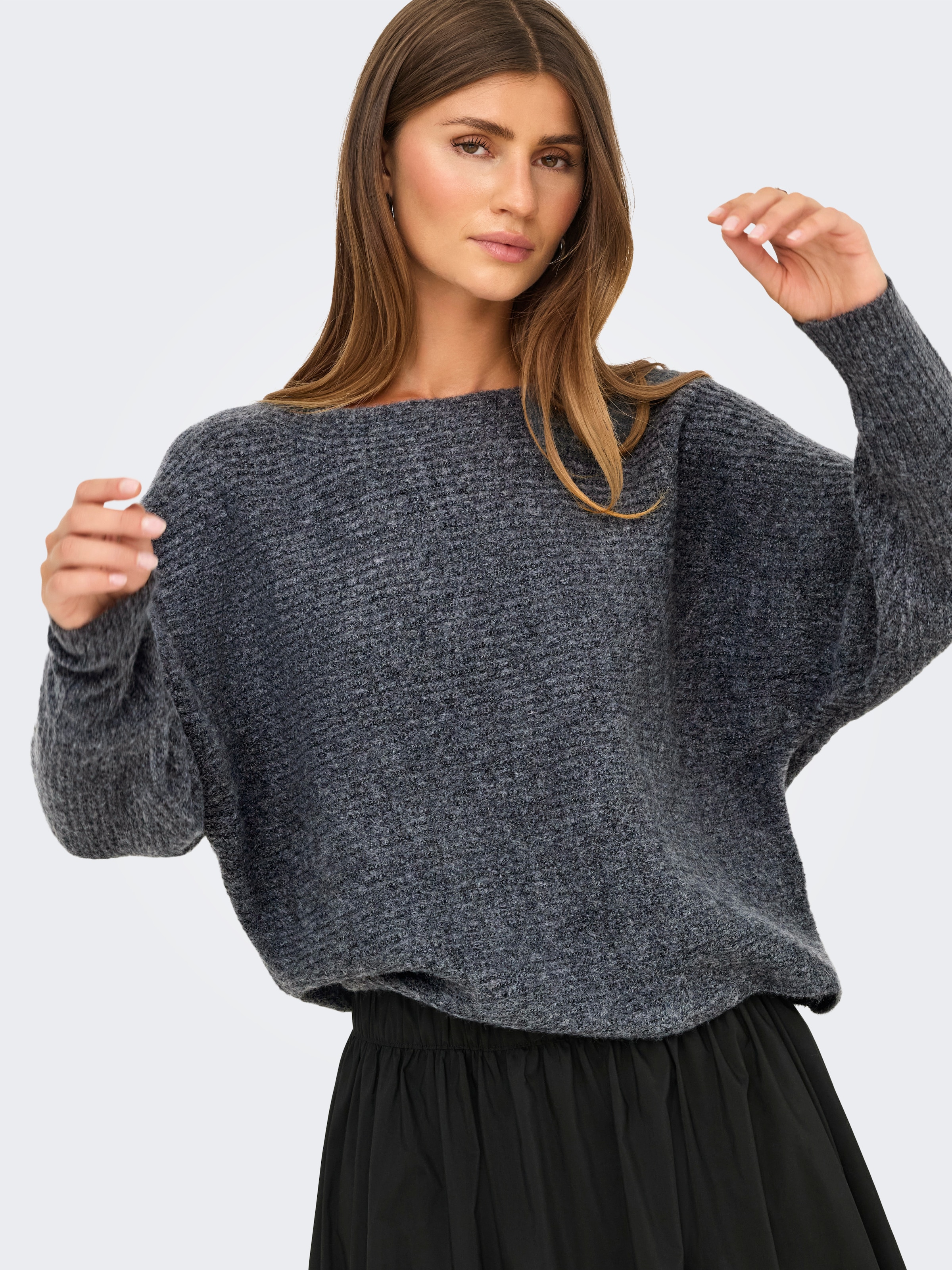 ONLY Strickpullover »ONLDANIELLA L/S PULLOVER KNT NOOS« Materialmix, regular fit