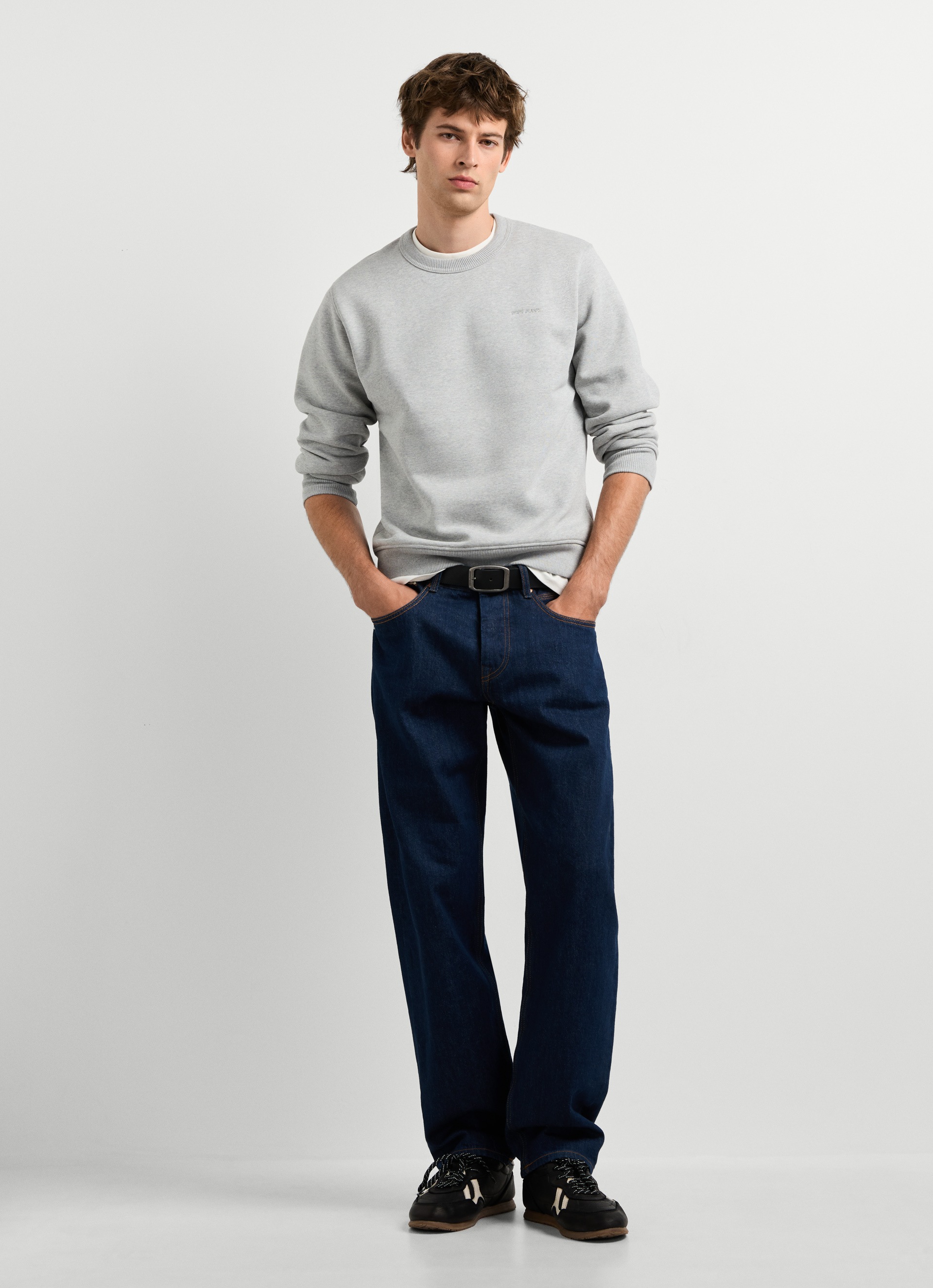 Pepe Jeans Sweatshirt »JEFFERSON CREW«, mit Logostickerei, Baumwollmix
