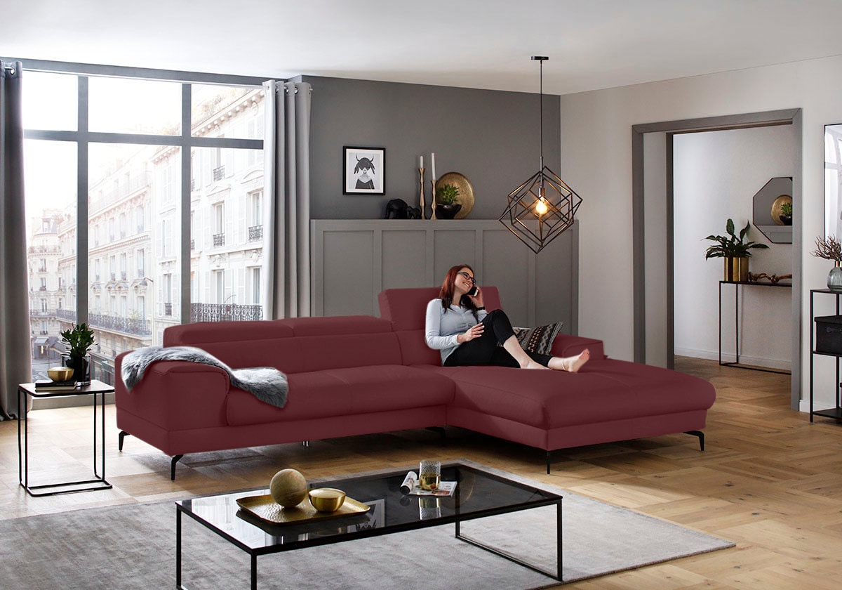 W.SCHILLIG Ecksofa "piedroo, Designsofa mit tollem Sitzkomfort, L-Form", Ko günstig online kaufen