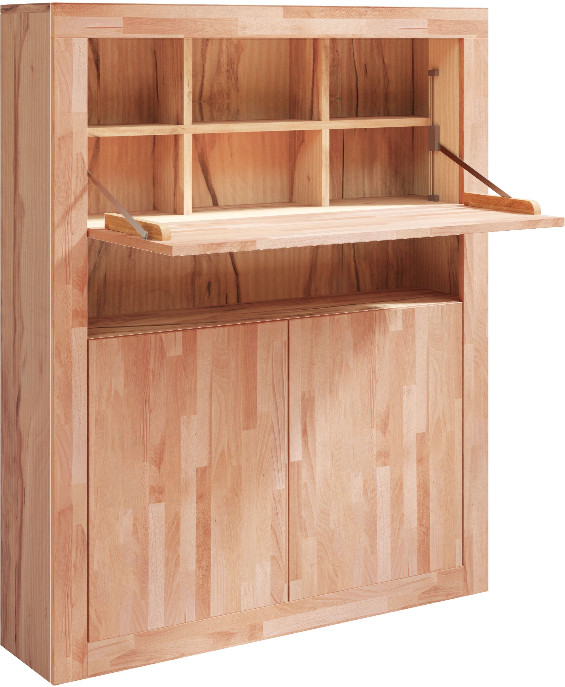 OTTO home Sekretär "Logo" mit viel Stauraum, teilmassiv günstig online kaufen