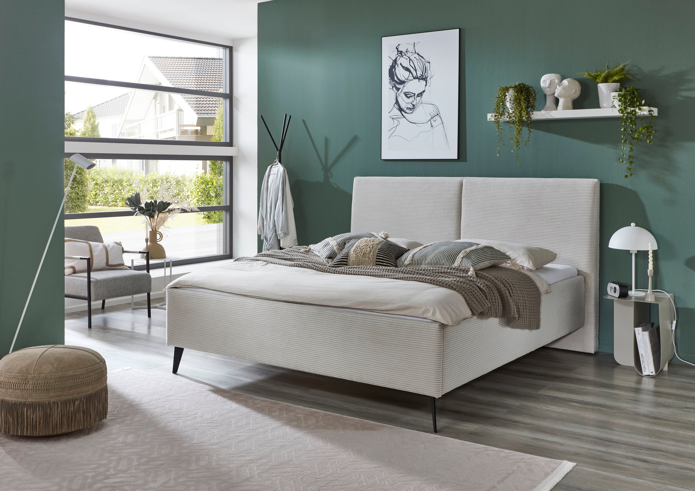 meise.möbel "Lando inkl. Bettkasten, Breite 180cm" Bezugstoff aus Cord günstig online kaufen