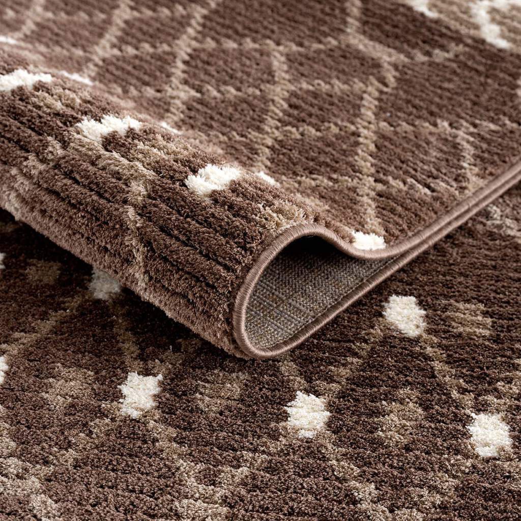 Teppich CARPET CITY "April 2312", braun, B:80cm H:10mm L:150cm, Polyester, Teppiche, Teppich, Läufer, weich durch Microfaser, Boho Ethno Look, Wohnzimmer 3