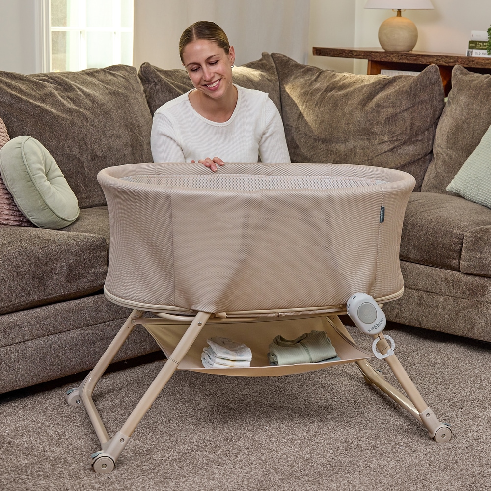 ingenuity Baby-Reisebett »Snooze & Stow™ Easy-Folding Bassinet, beige« faltbar