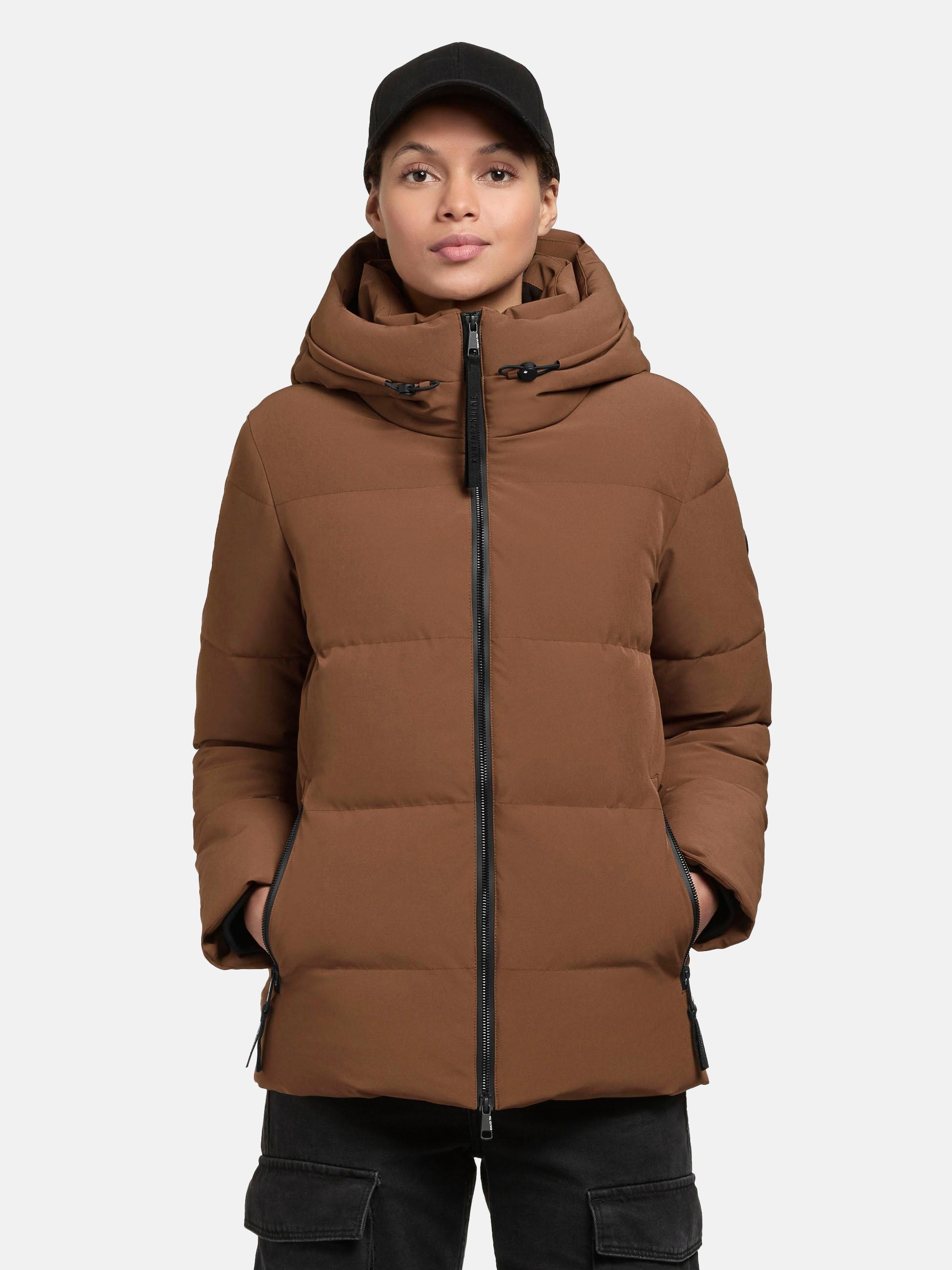 Steppjacke »Fanc2-YM«, mit Kapuze, Kurze gesteppte Damen Winterjacke