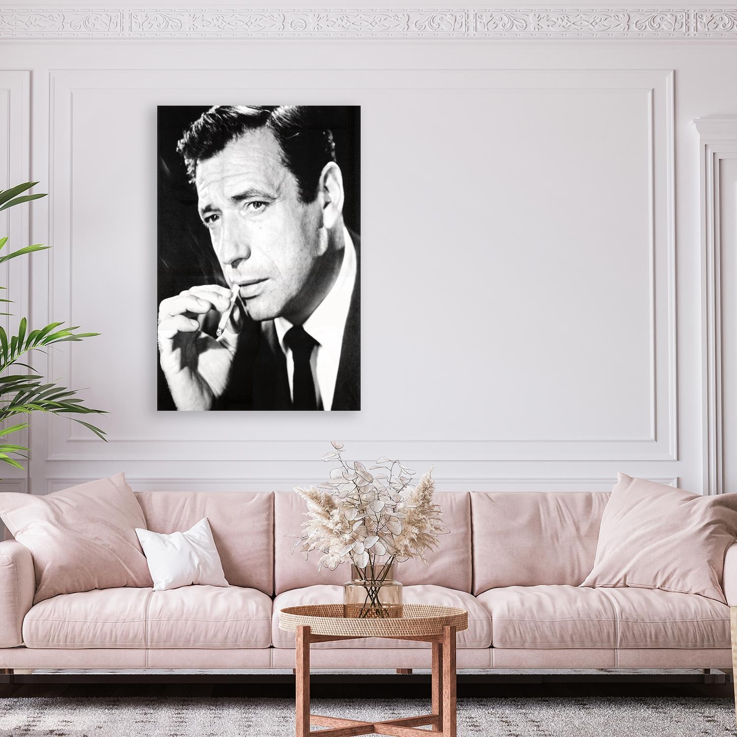 queence Acrylglasbild "Yves", Schwarz-Weiß-Frau-Stars-Portrait-Foto-Film-Fi günstig online kaufen