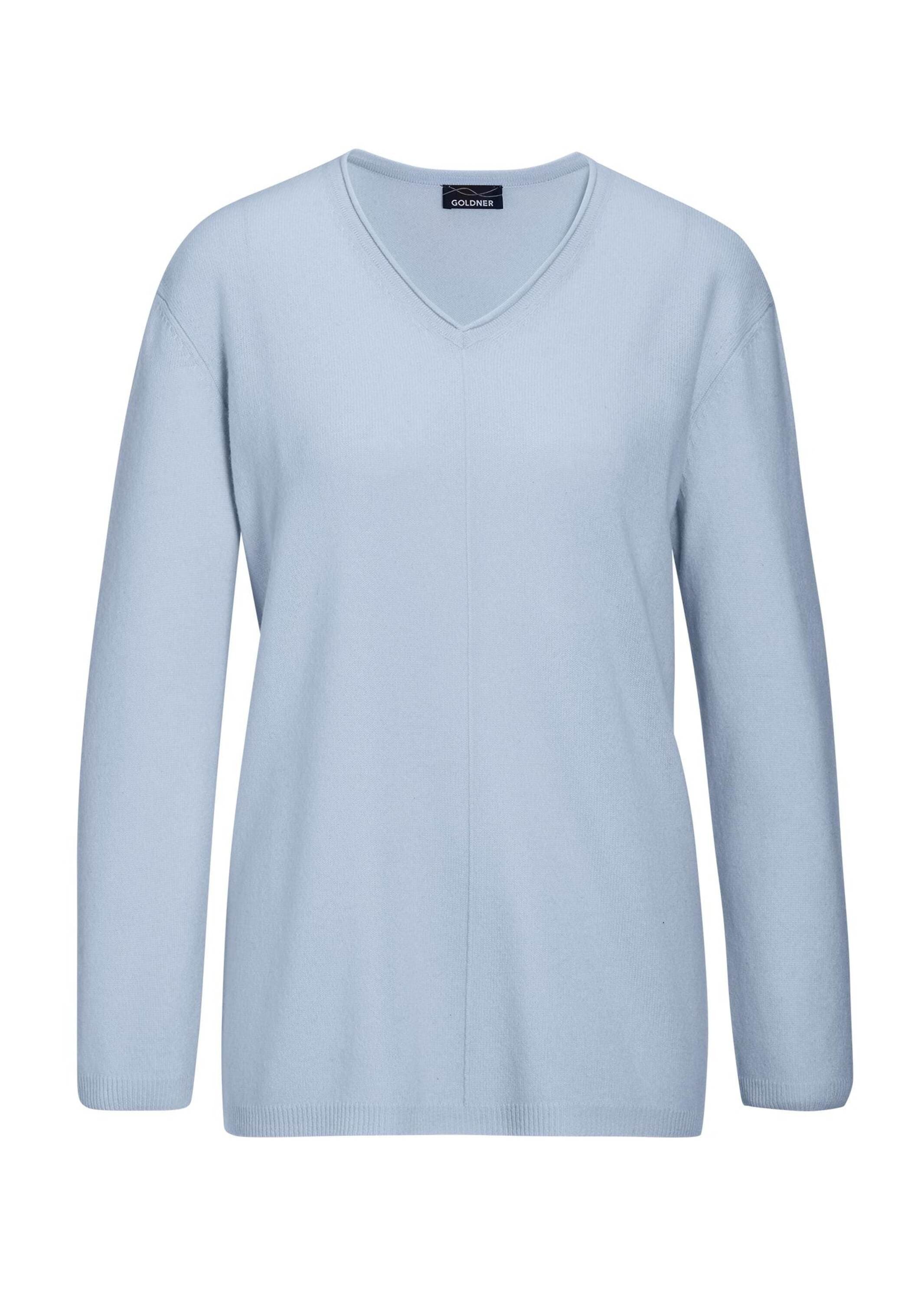 GOLDNER Strickpullover "Kurzgröße Kaschmirpullover mit V-Ausschnitt" günstig online kaufen