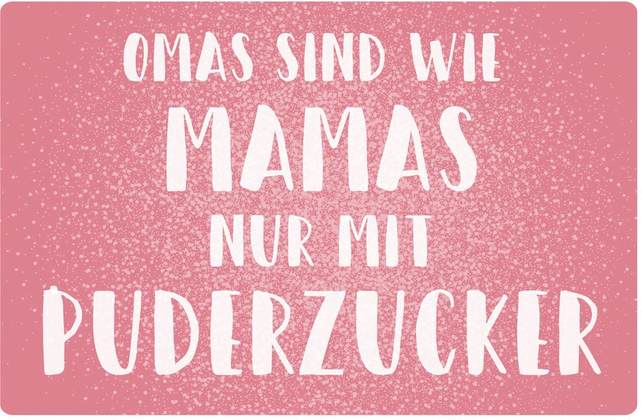 queence Metallbild "Puderzucker II" Sprüche 1 Stk. tlg. günstig online kaufen