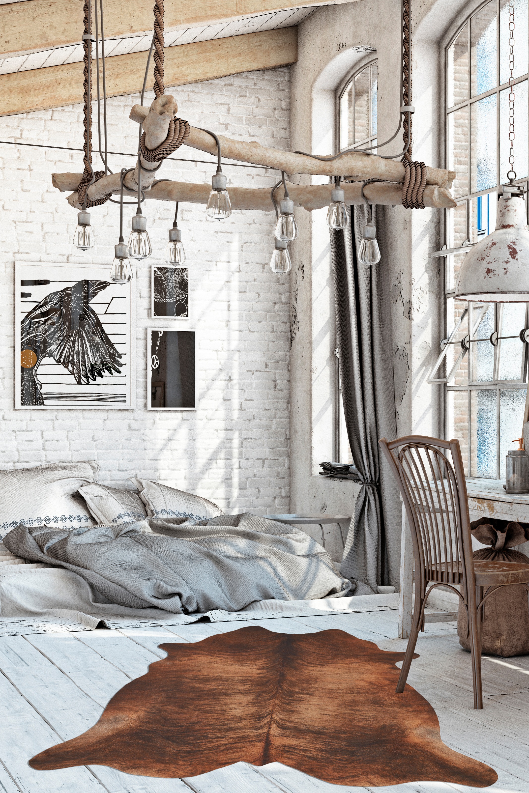 Andiamo Fellteppich "Amarillo" fellförmig 4 mm Höhe Kunstfell, gedruckte Ku günstig online kaufen