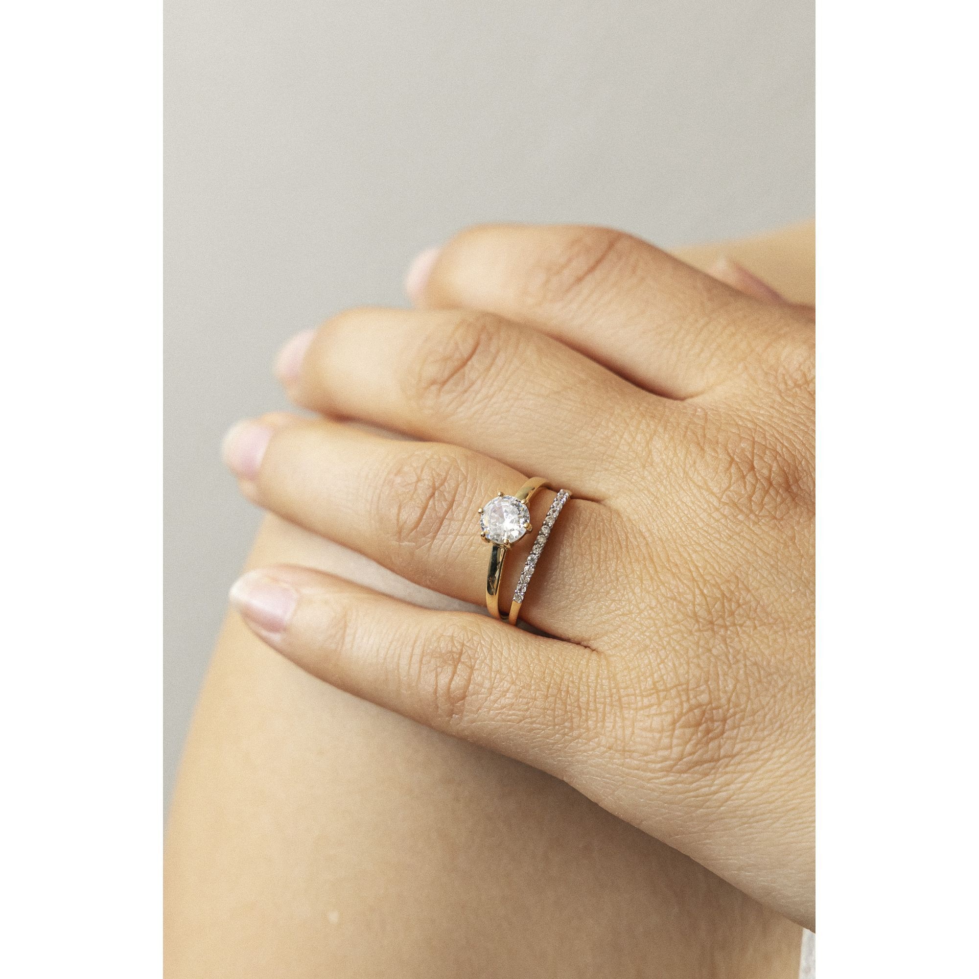 CELESTA Fingerring »375/- Gelbgold Zirkonia«