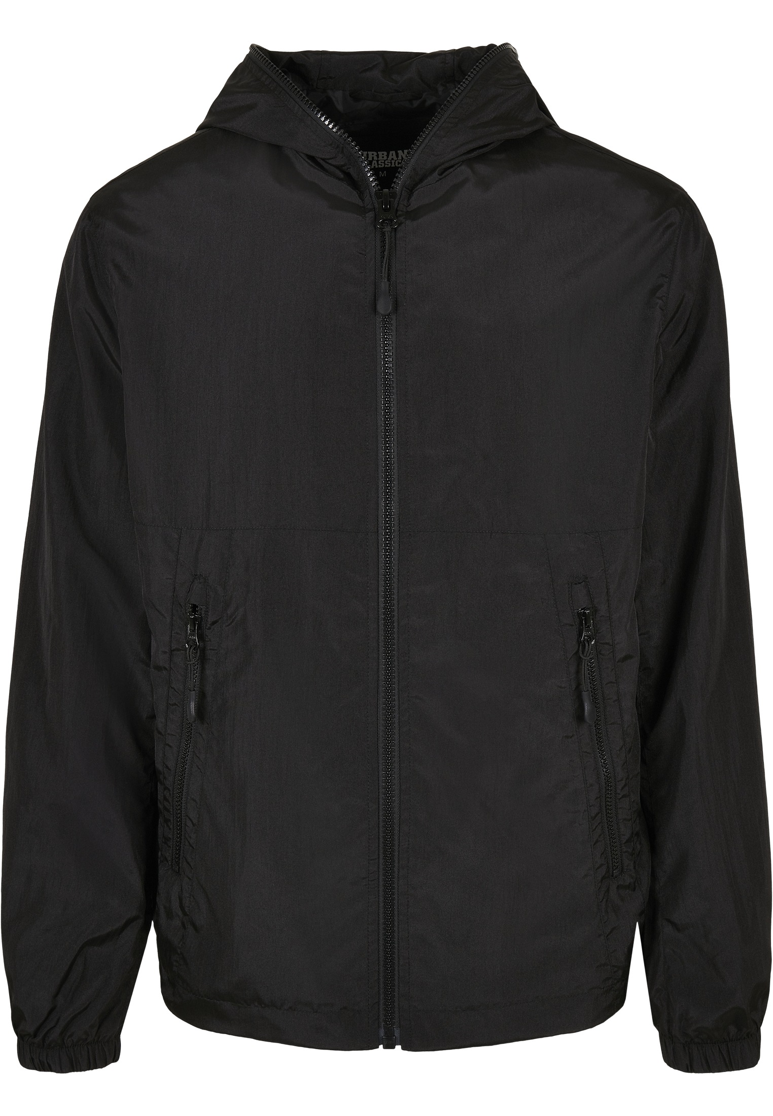 URBAN CLASSICS Sommerjacke »Herren Full Zip Nylon Crepe Jacket« (1 St.) mit Kapuze