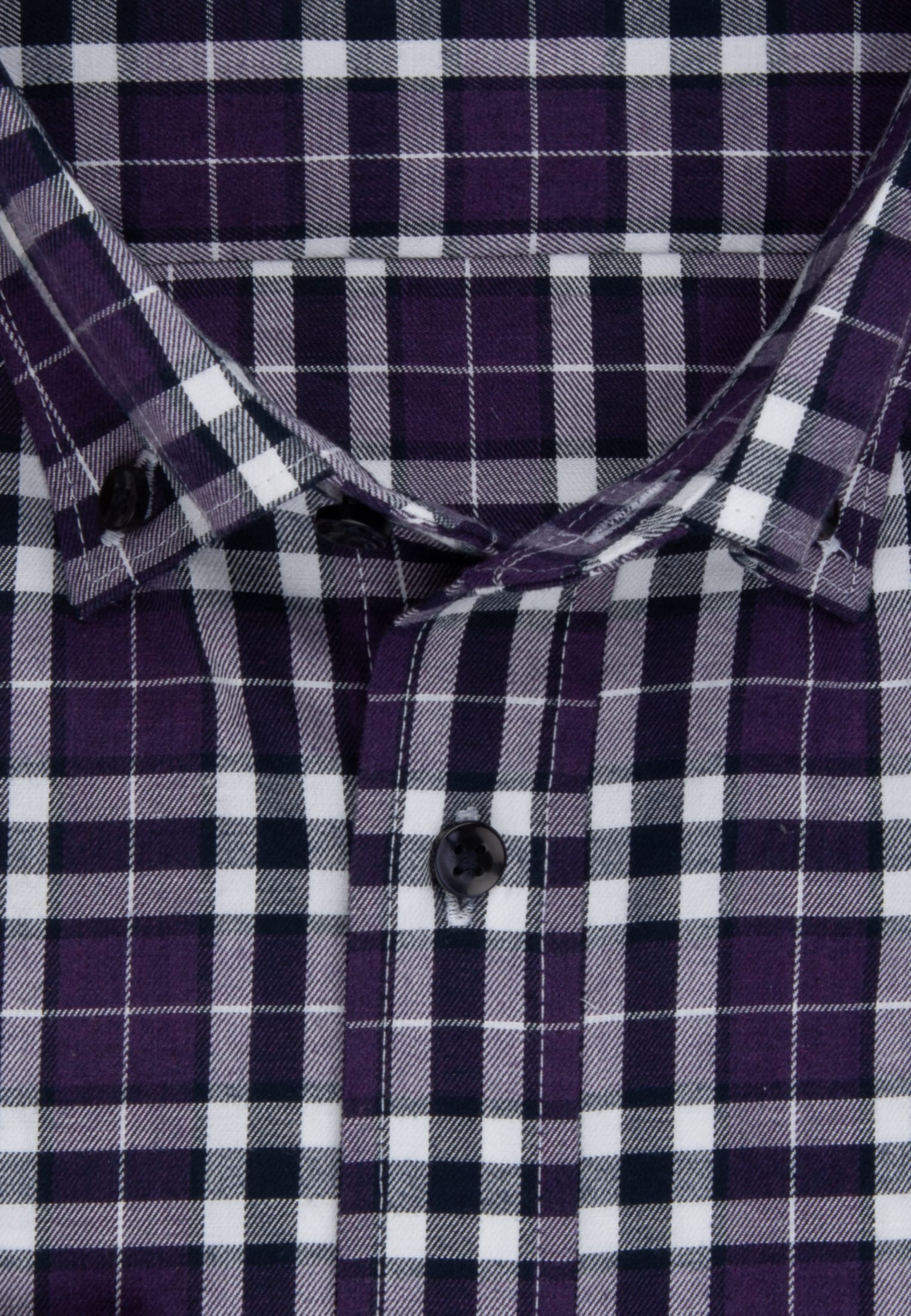 seidensticker Flanellhemd »Regular«, Regular Langarm Button-Down-Kragen Karo