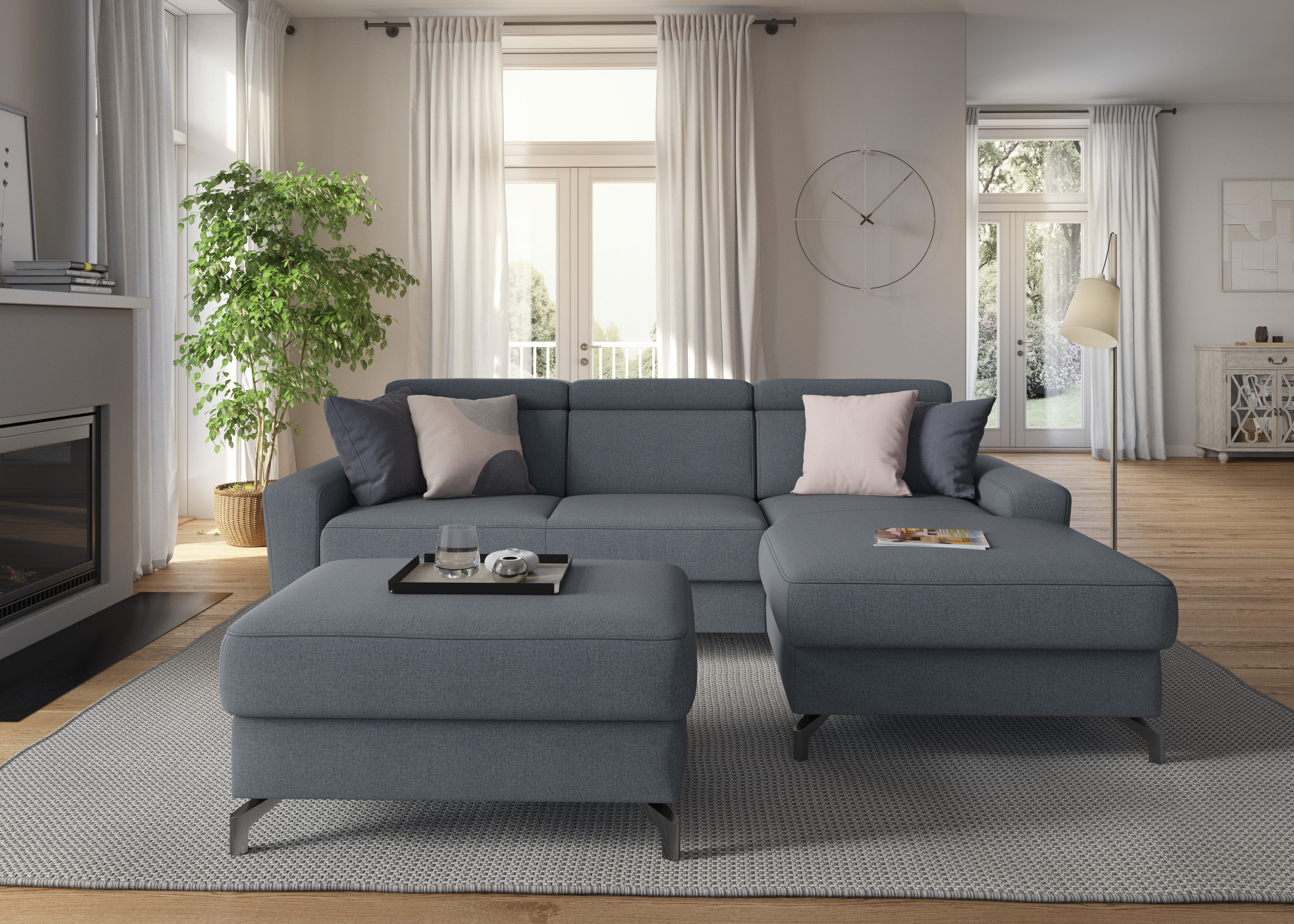 sit&more Ecksofa "Scarlett L-Form" inklusive Kopfteilverstellung, optional Schlaffunktion & Bettkasten