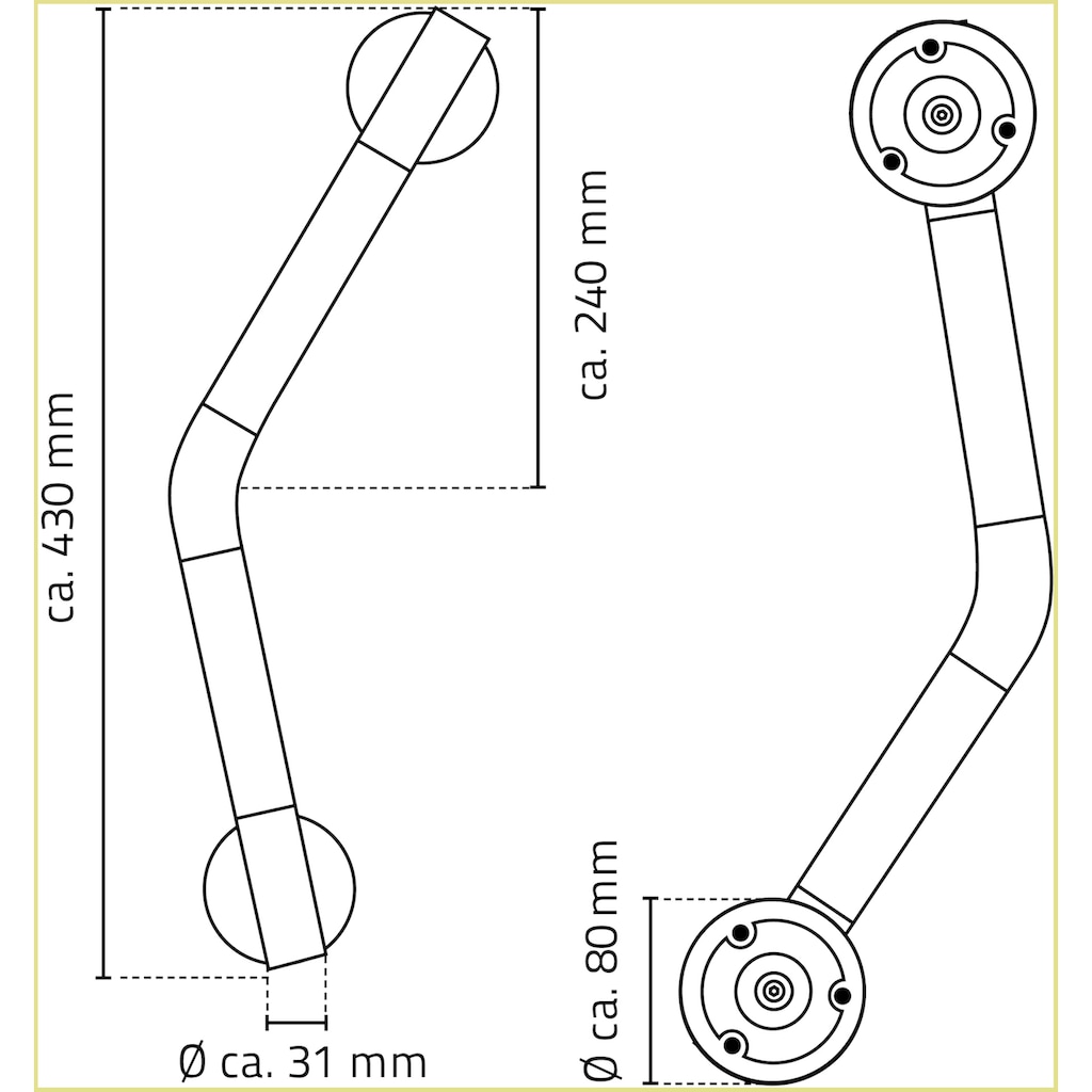 Ridder Wandgriff »Ken«, belastbar bis 110 kg