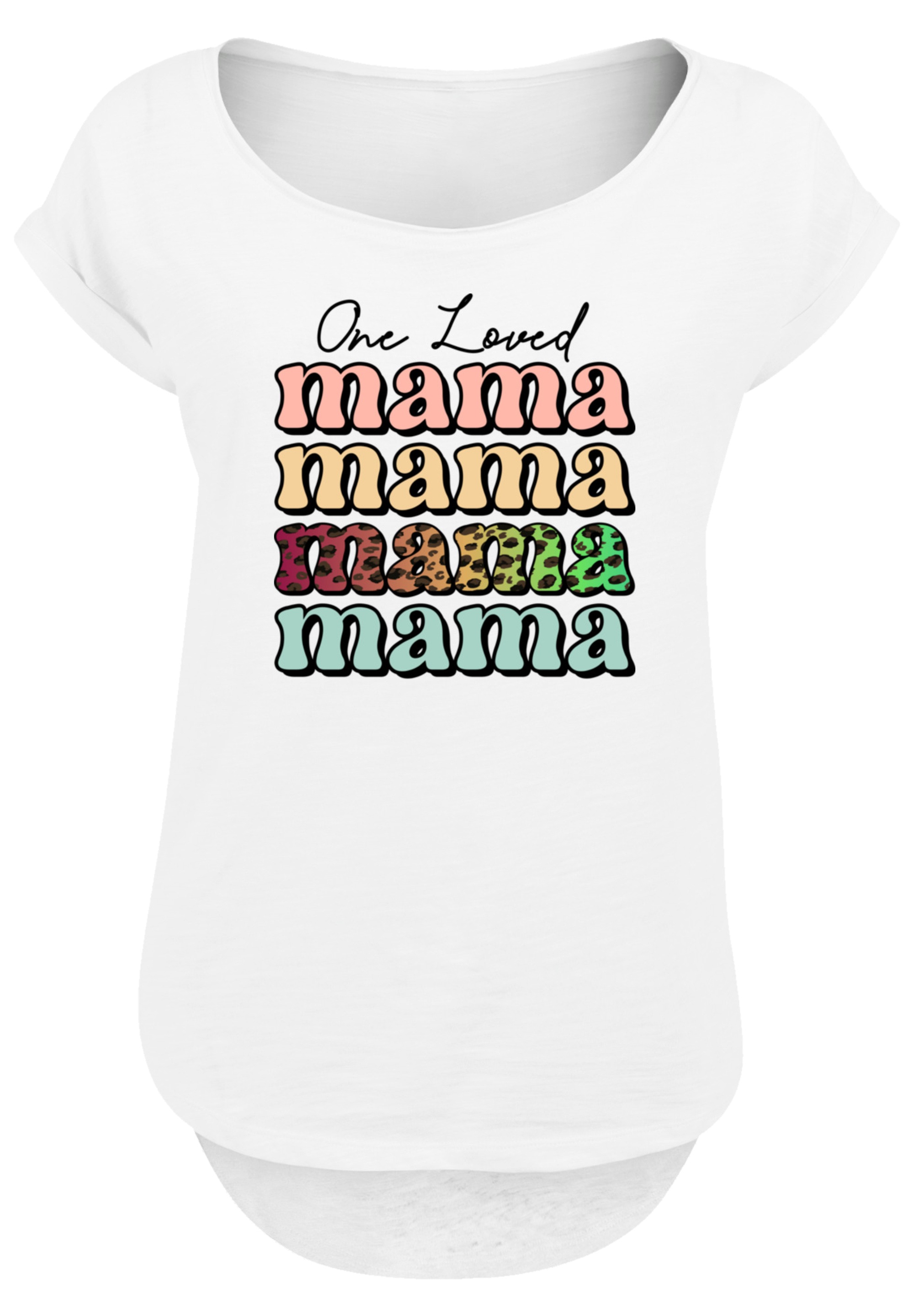 F4NT4STIC T-Shirt »Mothers Day Mama Typography Leopard Print Pastel«, Premium Qualität