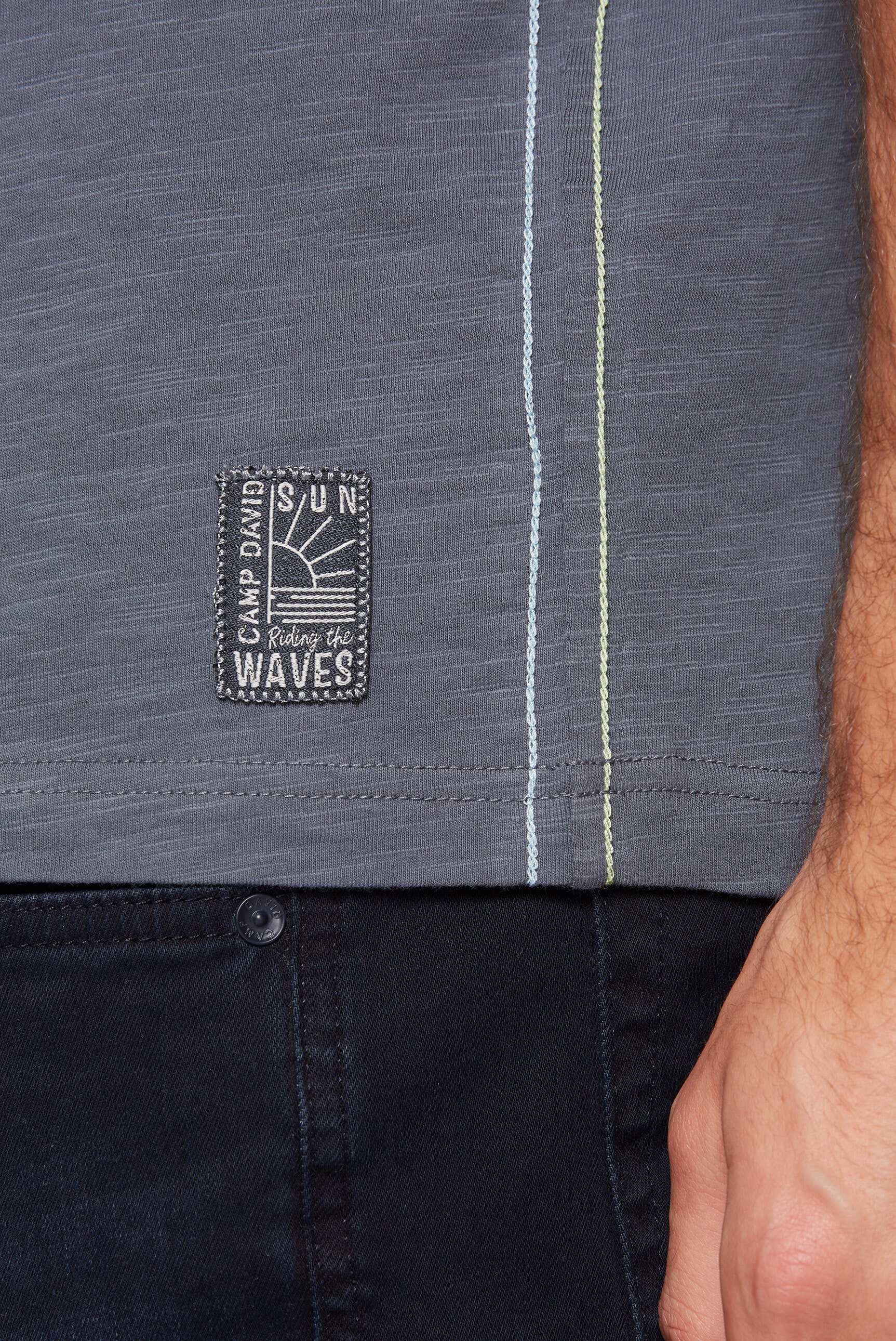 CAMP DAVID Rundhalsshirt, aus Baumwolle