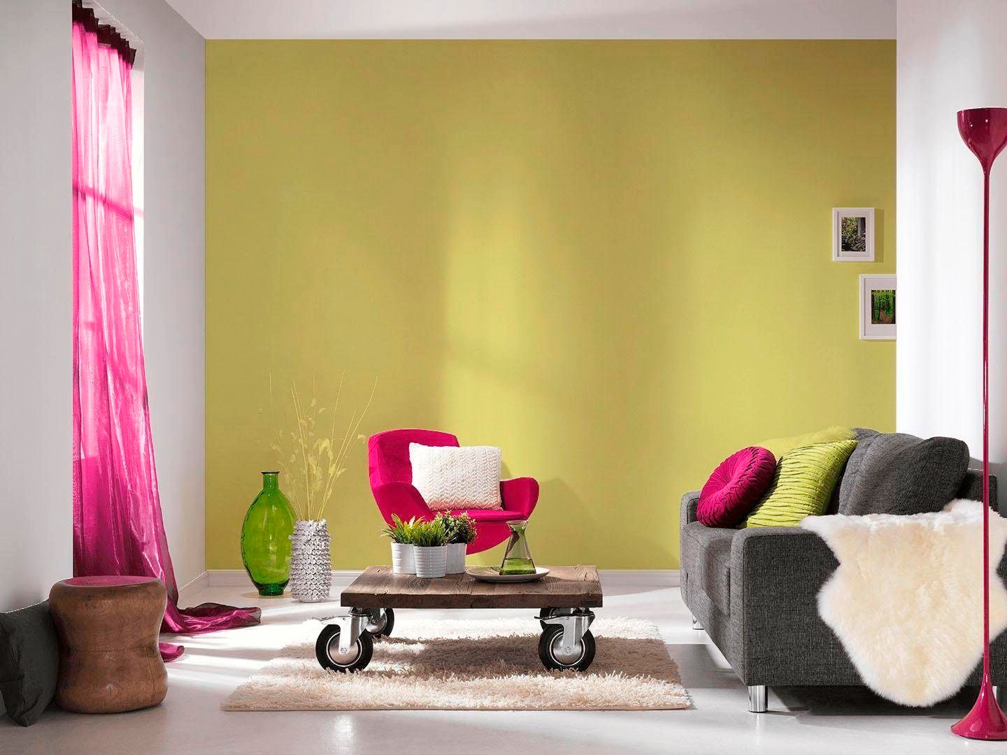 living walls Vliestapete »Metropolitan Stories Lola Paris«, uni-einfarbig-unifarben, Uni Tapete einfarbig Tapeten Wohnzimmer Schlafzimmer Küche modern Büro