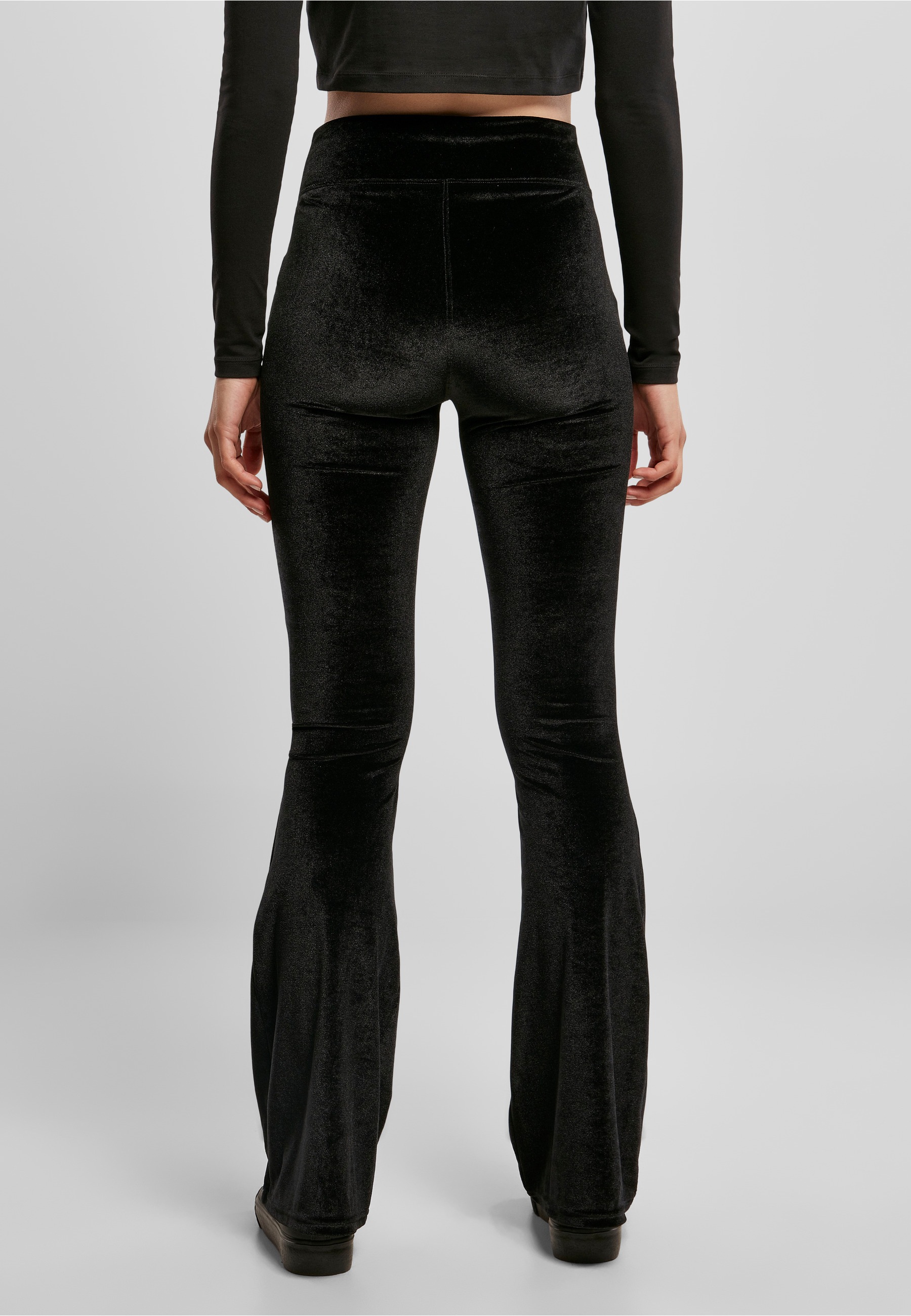 URBAN CLASSICS Leggings »Urban Classics Damen Ladies High Waist Velvet Boot Cut Leggings«